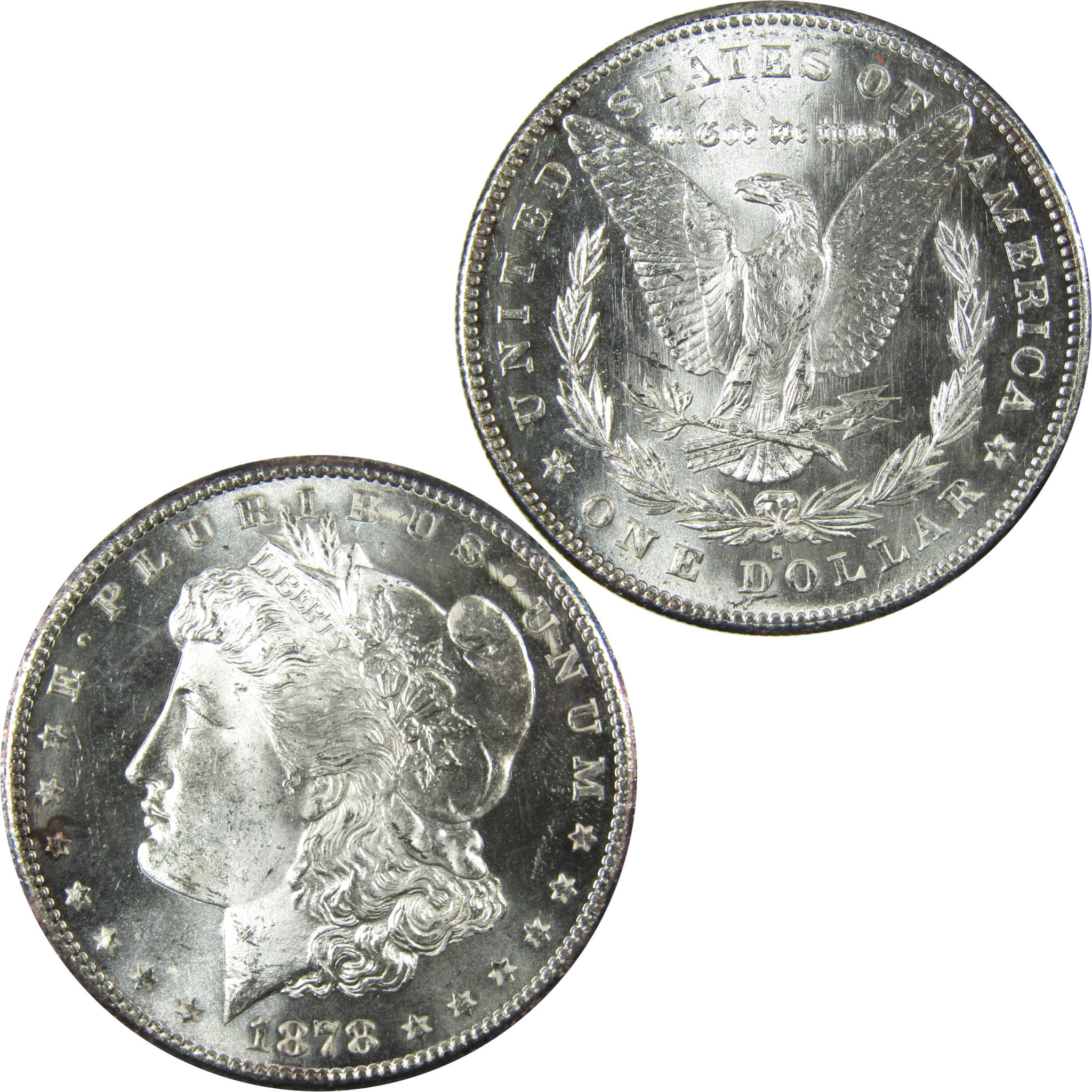 1878 S Morgan Silver Dollar Uncirculated Mint State $1 Coin SKU:I27089
