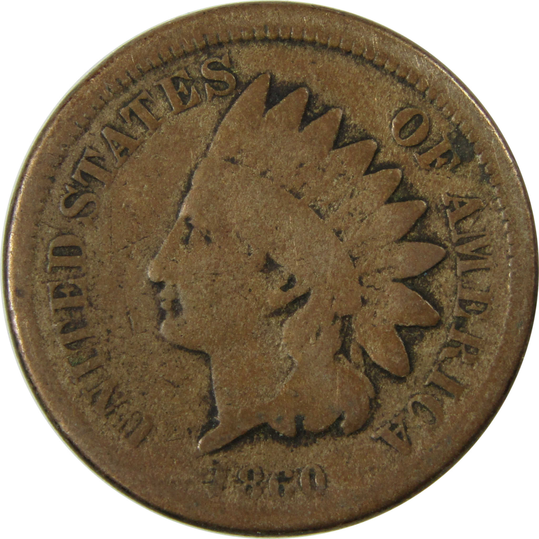 1860 Indian Head Cent G Good Details Penny 1c Coin SKU:CP1320
