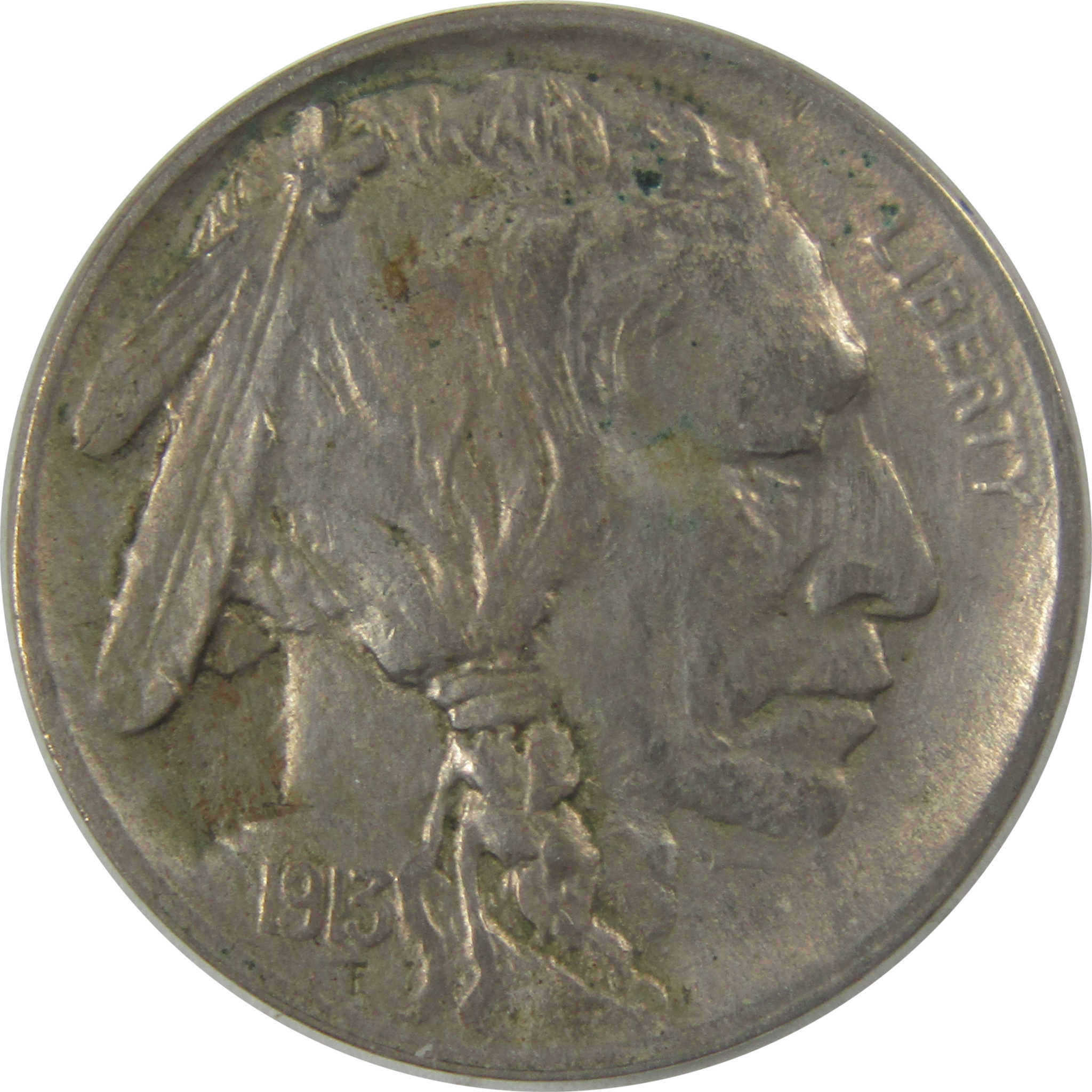 1913 Type 1 Indian Head Buffalo 5c AU About Uncirculated SKU:I24568