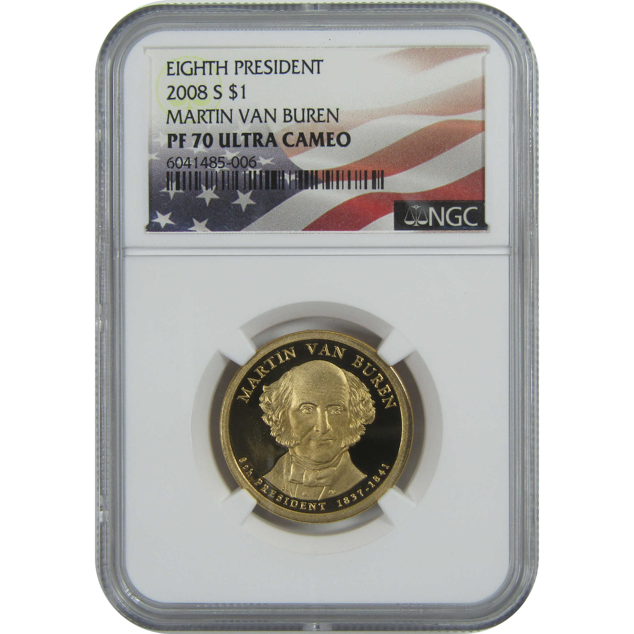 2008 S Martin Van Buren Presidential Dollar PF 70 UCAM NGC SKU:CPC9249