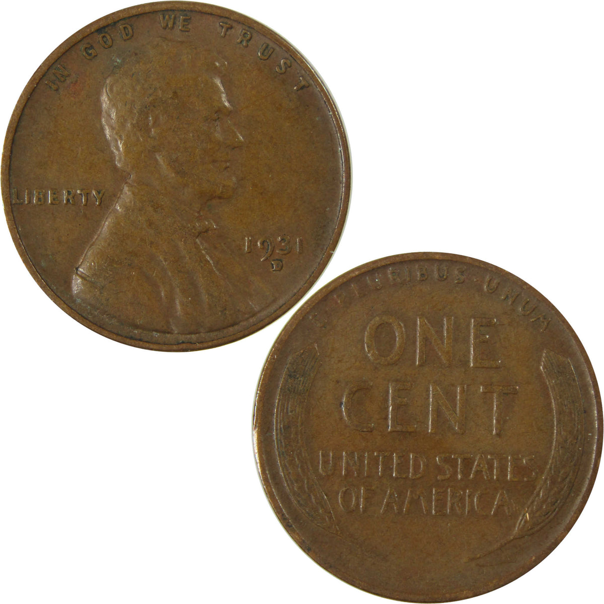 1931 D Lincoln Wheat Cent VF Very Fine Penny 1c Coin SKU:I27312