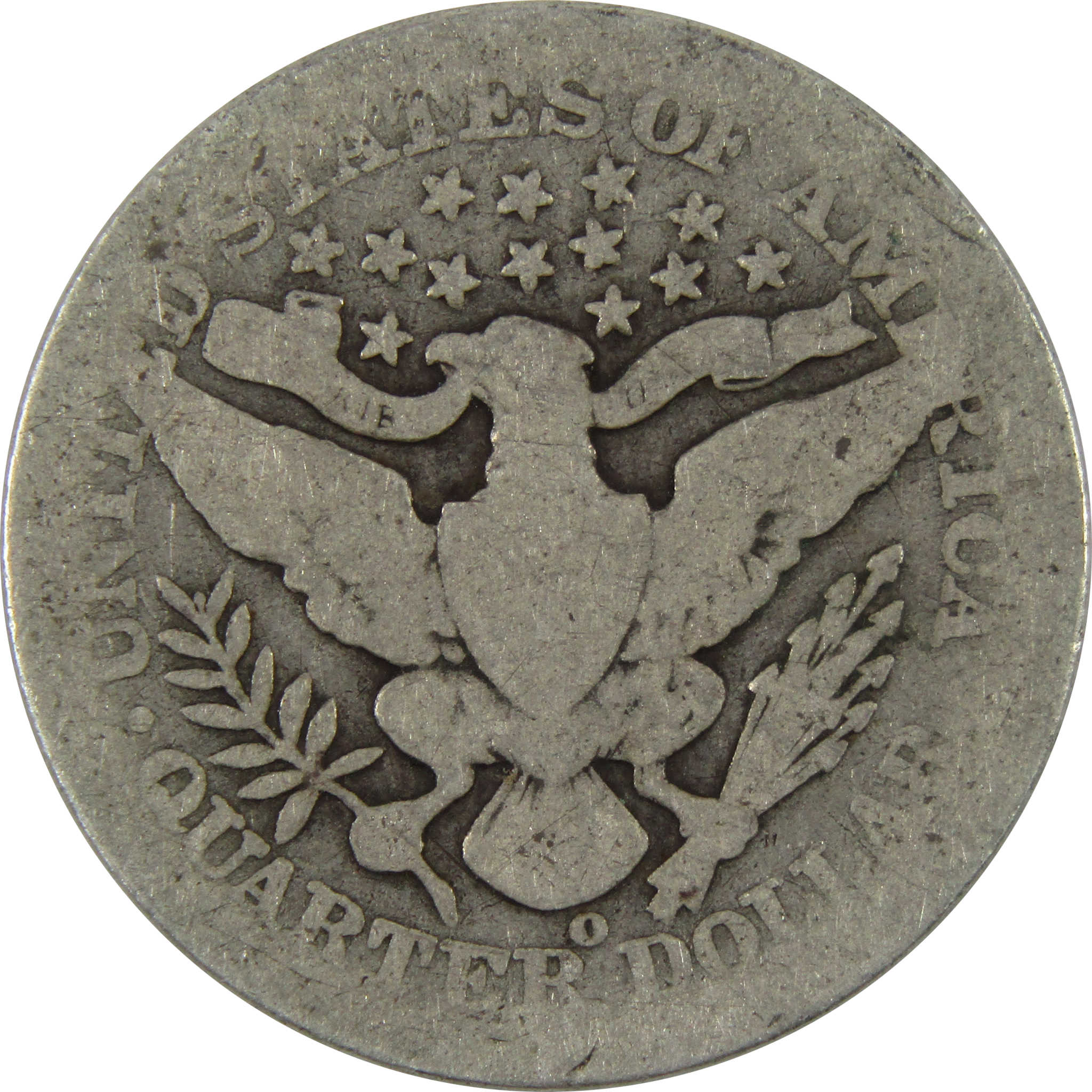 1901 O Barber Quarter AG About Good 90% Silver 25c Coin SKU:I8850