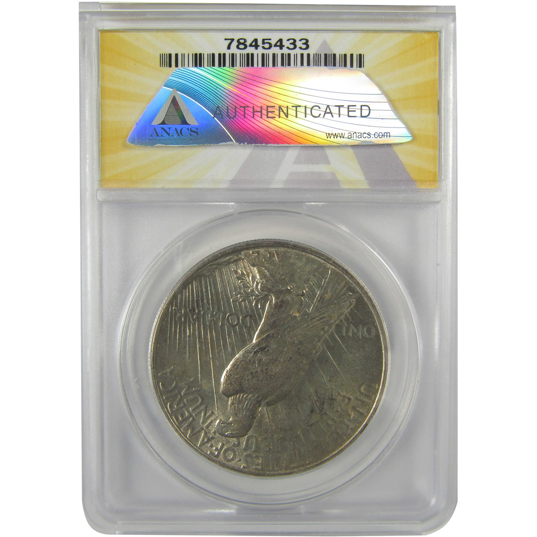 1935 Peace Dollar AU 58 Details ANACS Silver $1 Coin SKU:I21617