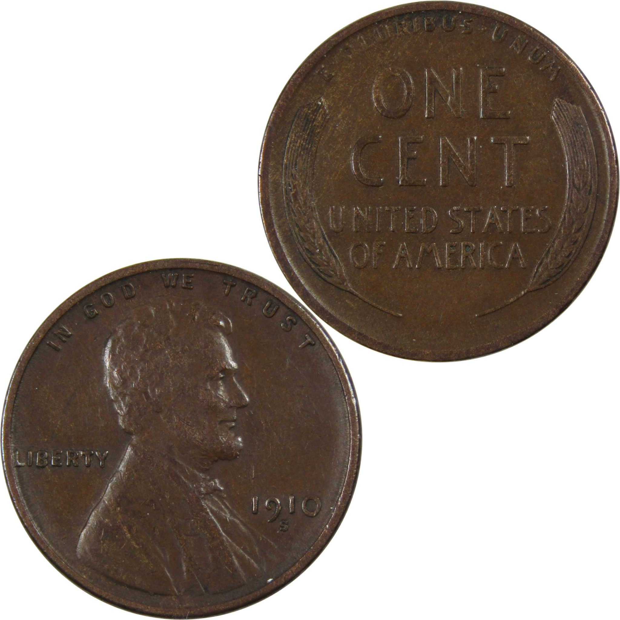 1910 S Lincoln Wheat Cent XF EF Extremely Fine Penny 1c SKU:I12430