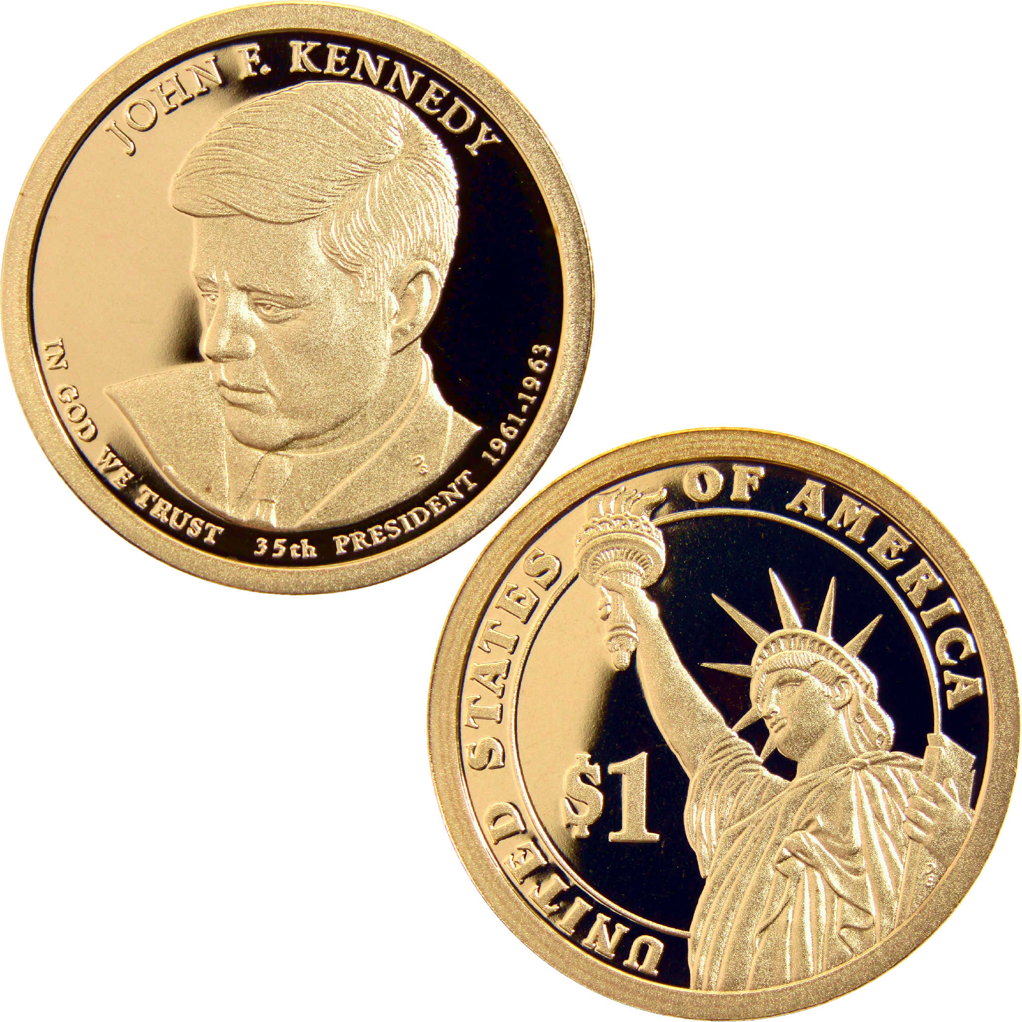 2015 S John F Kennedy Presidential Dollar Choice Proof $1 Coin
