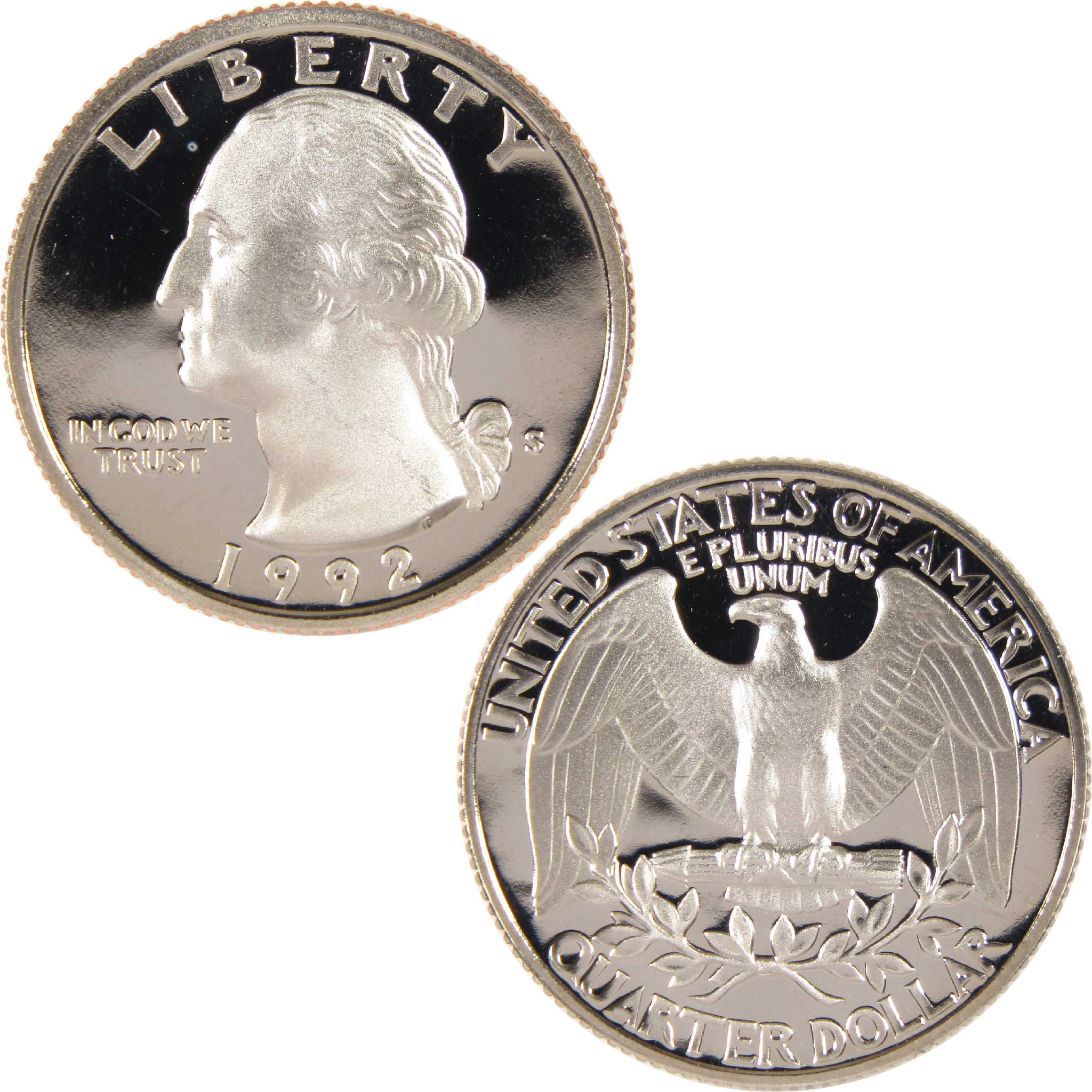 1992 S Washington Quarter Clad 25c Proof Coin