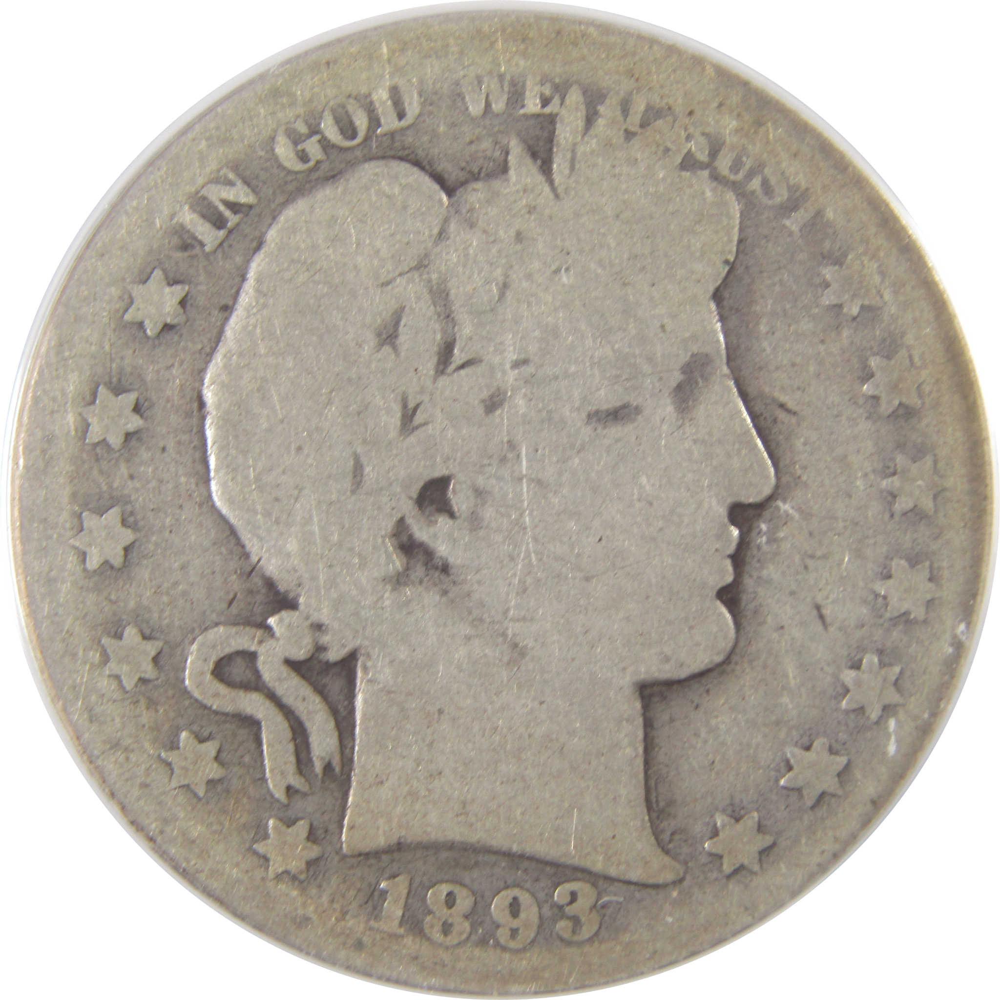 1893 S Barber Half Dollar AG 3 ANACS Silver 50c Coin SKU:I17454