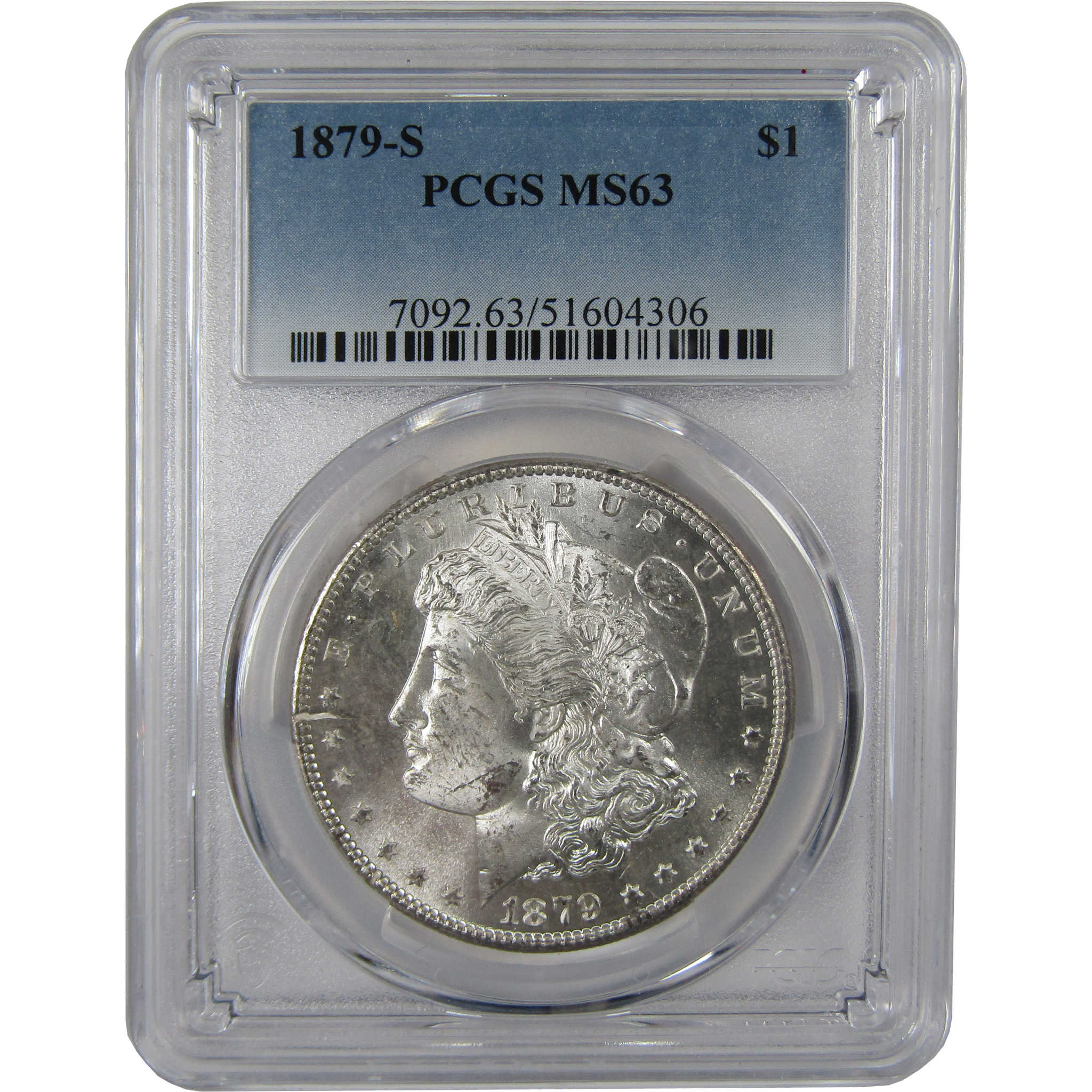 1879 S Morgan Dollar MS 63 PCGS Silver Uncirculated $1 Coin SKU:I23714