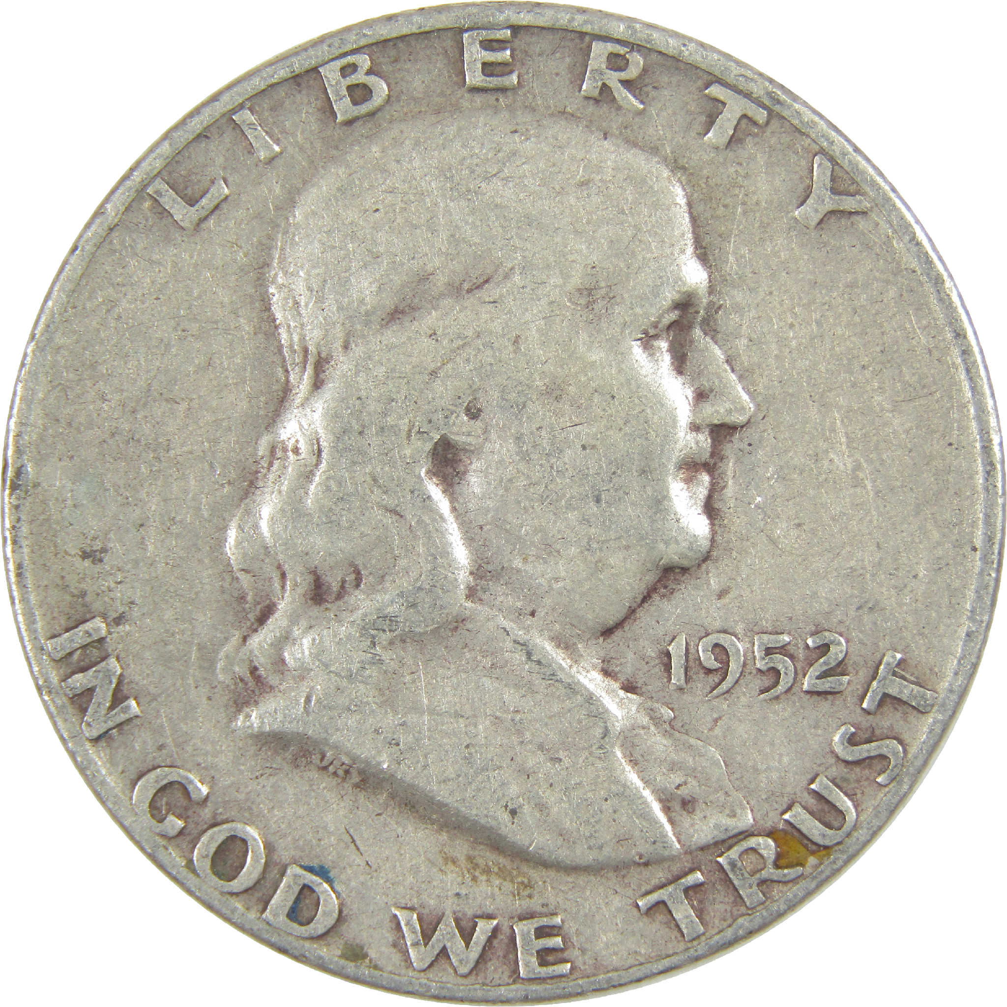 1952 D Franklin Half Dollar VG Very Good Silver 50c Coin