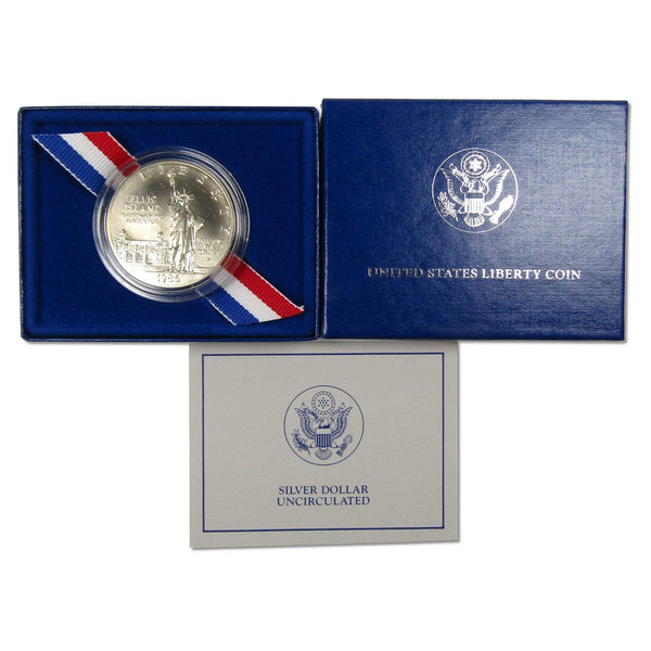 1986 P Statue of Liberty Commemorative Silver Dollar Uncirculated OGP