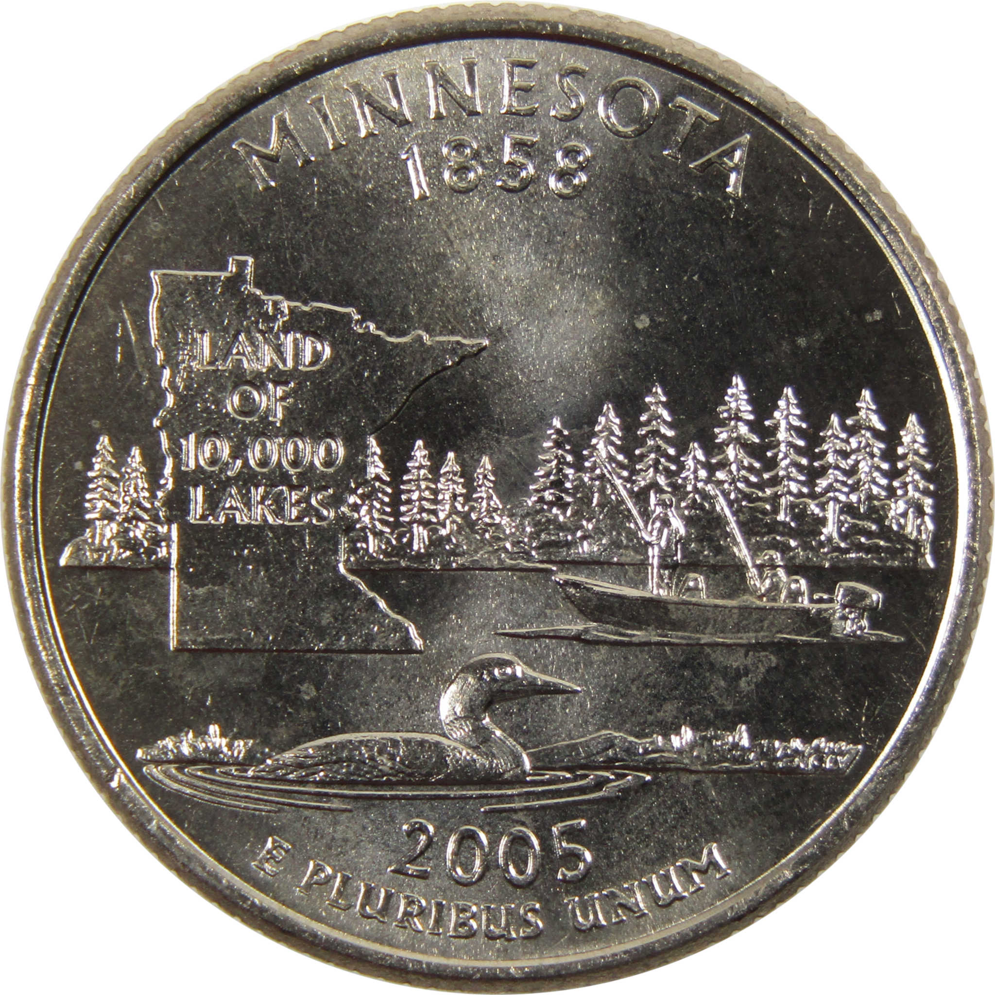 2005 P Minnesota State Quarter BU Uncirculated Clad 25c Coin