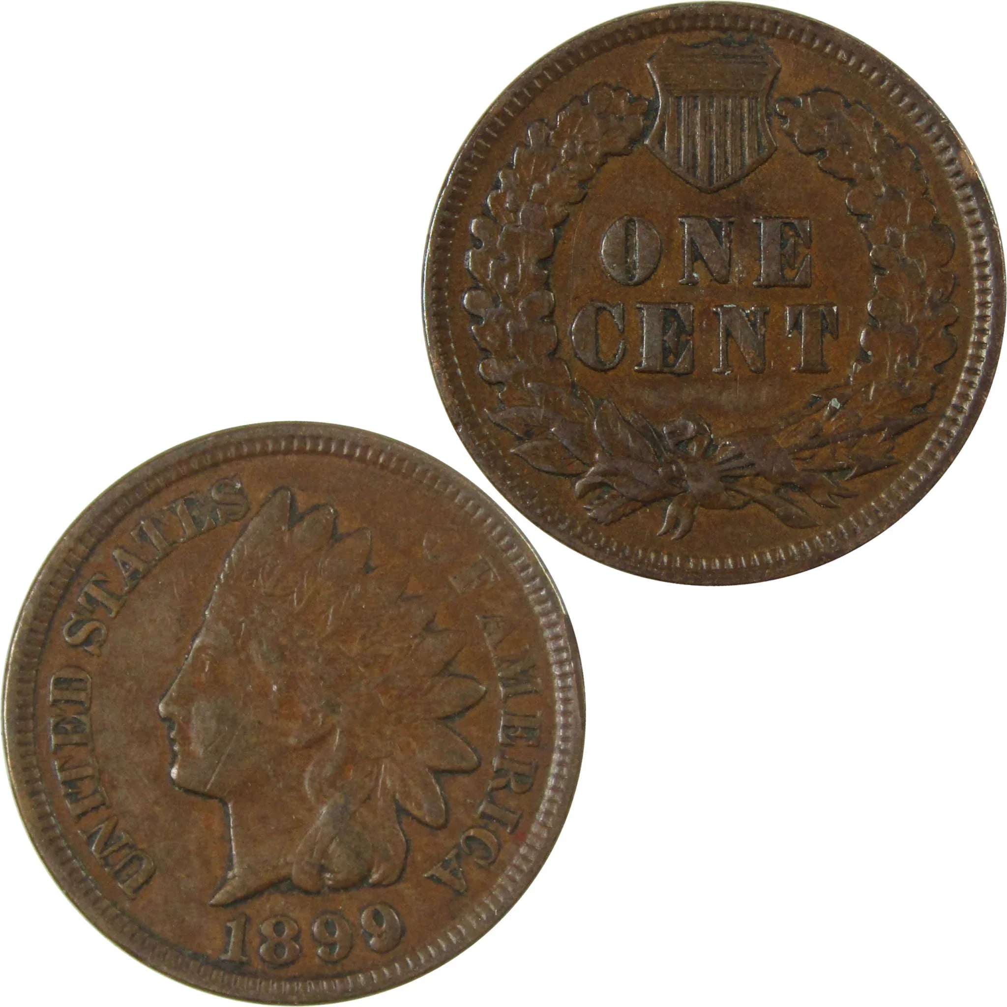 1899 Indian Head Cent VF Very Fine Penny 1c Coin SKU:I26987