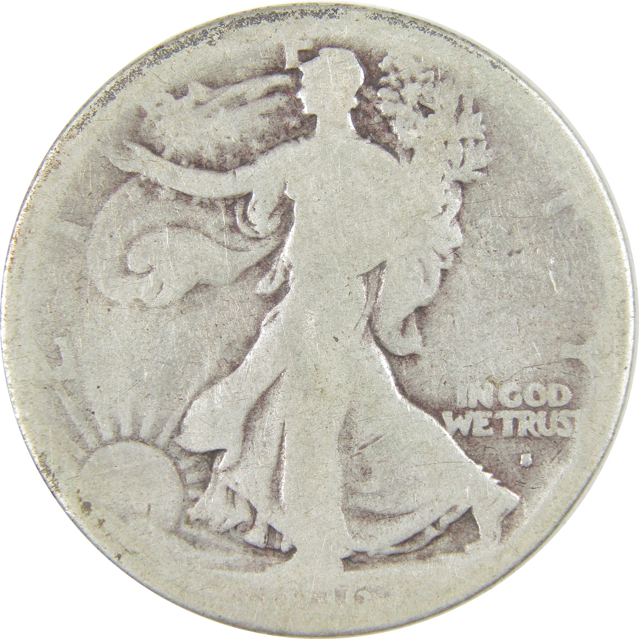 1916 S Liberty Walking Half Dollar FR Fair Silver 50c Coin SKU:I16782