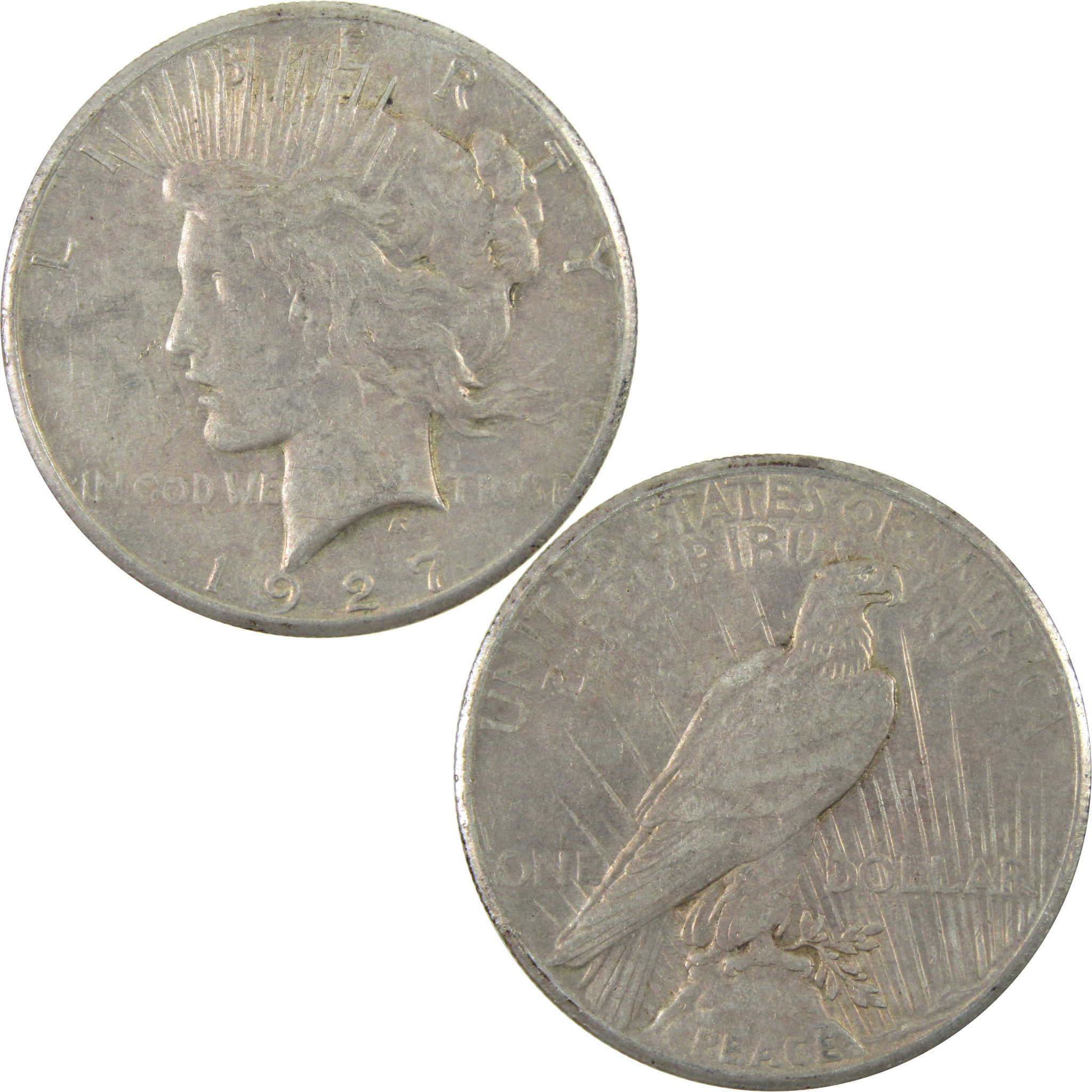 1927 Peace Dollar VF Very Fine Silver $1 Coin SKU:I14818