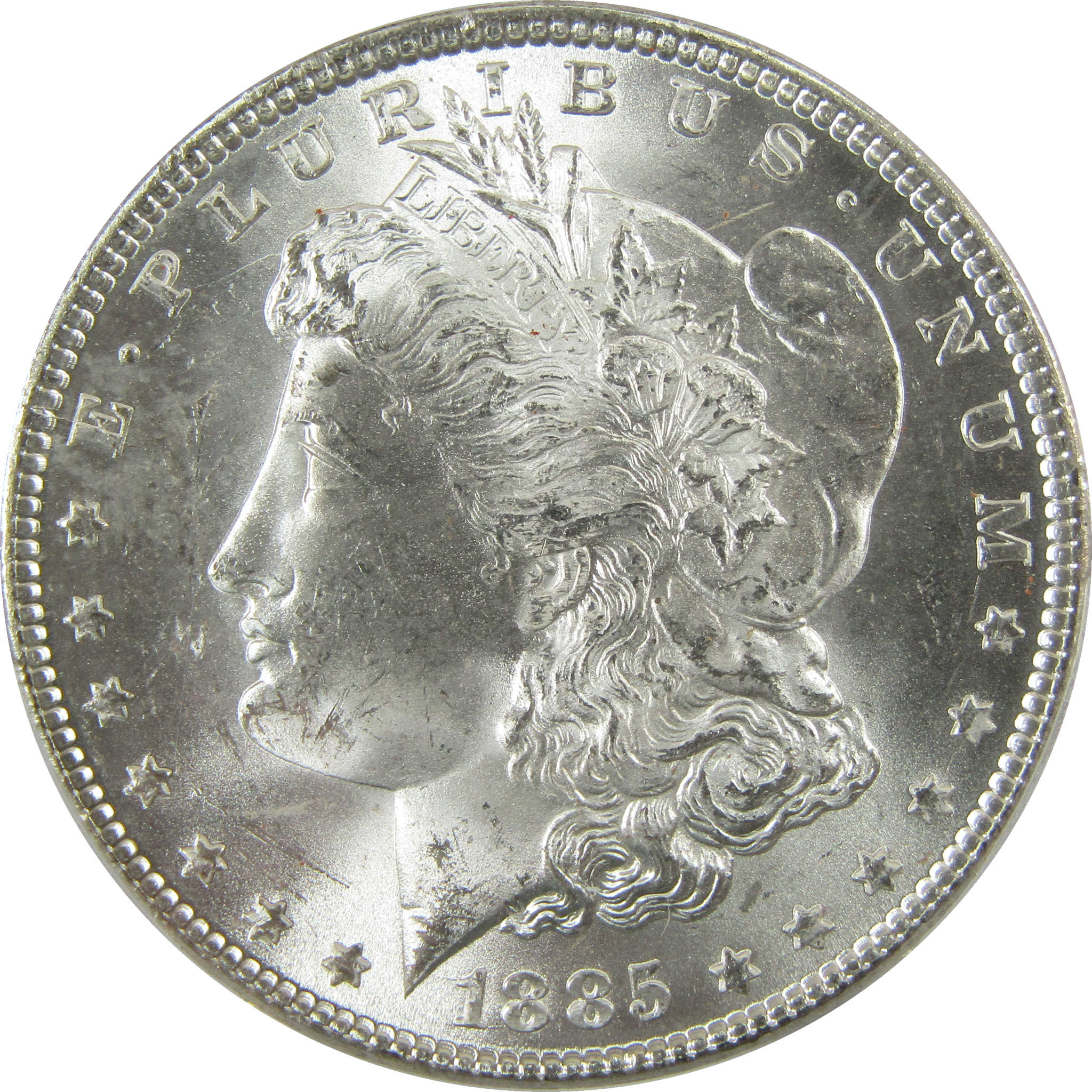 1885 Morgan Silver Dollar MS 63 PCGS Uncirculated $1 Coin SKU:I28346