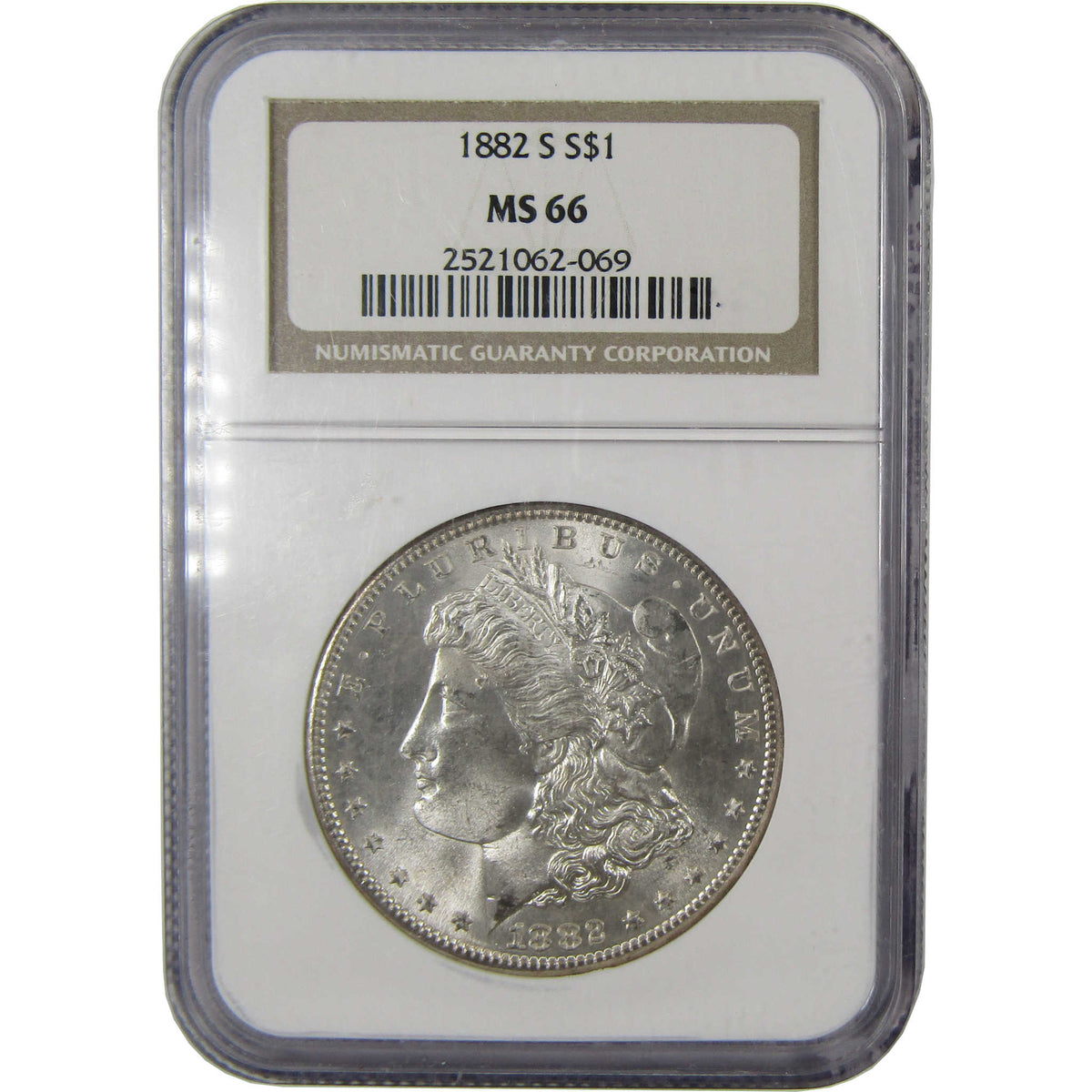 1882 S Morgan Silver Dollar MS 66 NGC Uncirculated $1 Coin Collectible - Morgan coin - Morgan silver dollar - Morgan silver dollar for sale - Profile Coins &amp; Collectibles