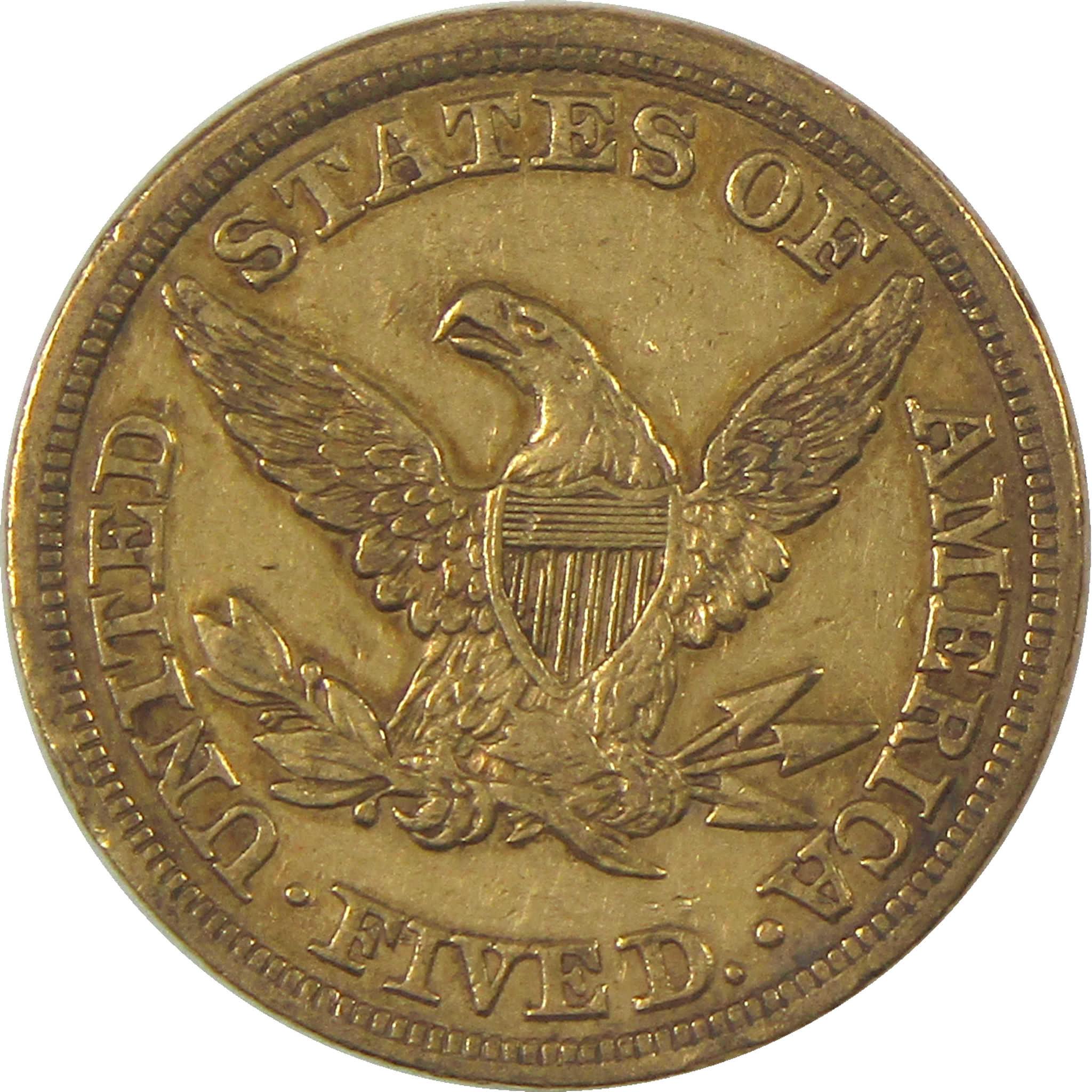 1848 Liberty Head Gold Half Eagle XF EF Extremely Fine $5 Coin