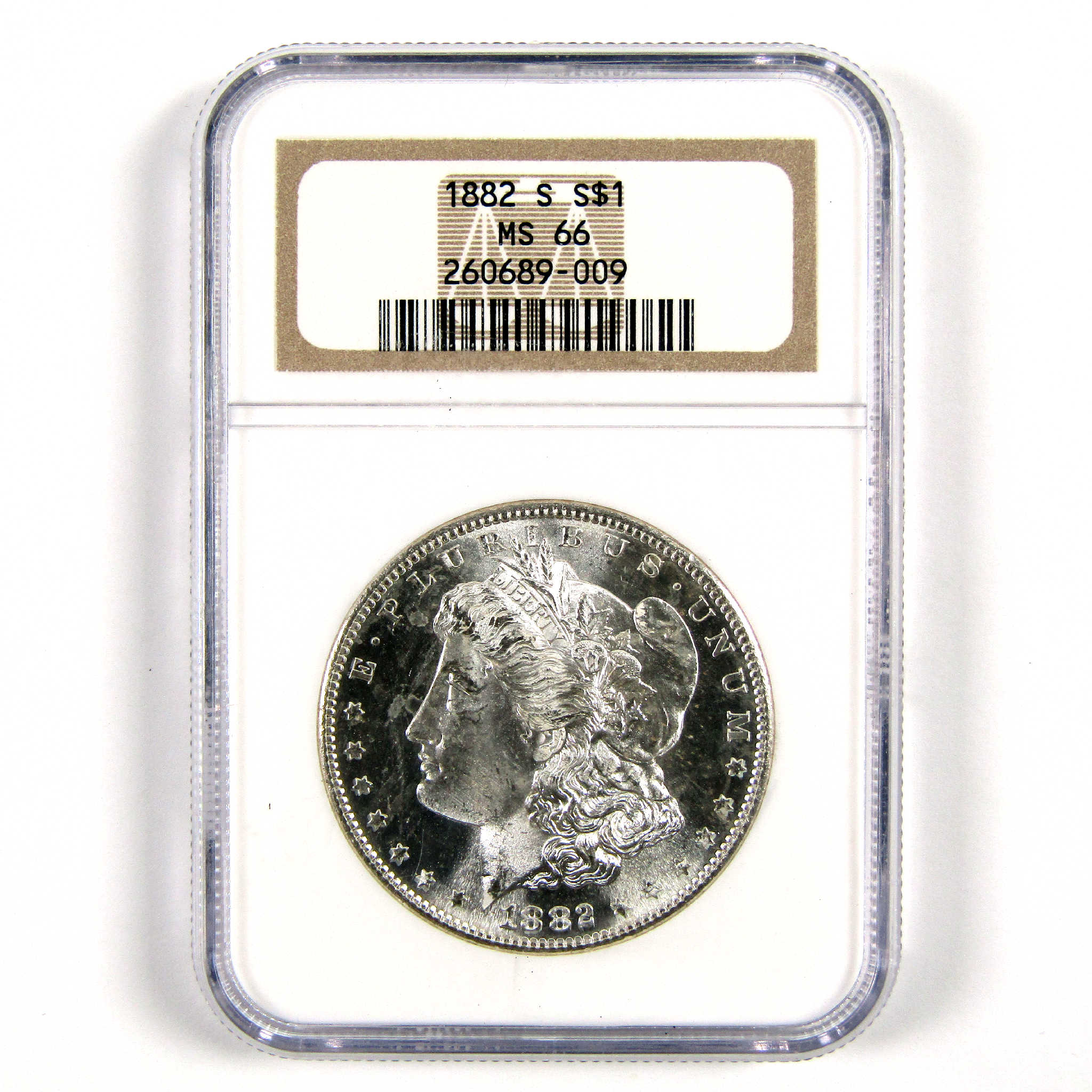 1882 S Morgan Dollar MS 66 NGC Silver $1 Uncirculated Coin SKU:CPC6238 - Morgan coin - Morgan silver dollar - Morgan silver dollar for sale - Profile Coins &amp; Collectibles