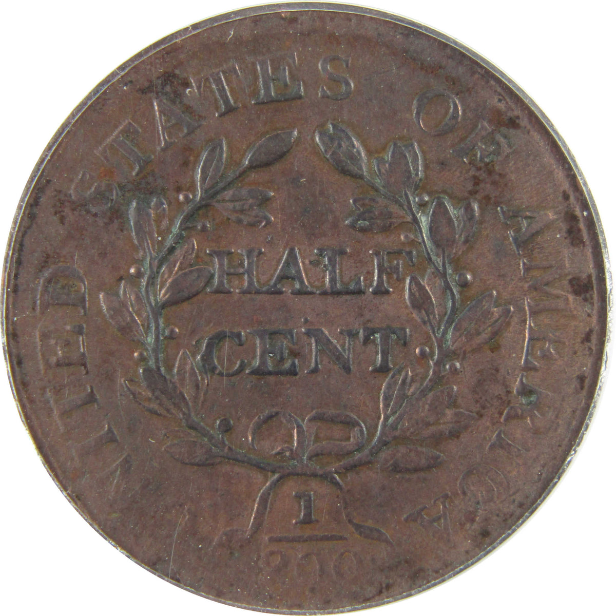 1806 Small 6 No Stems Draped Bust 1/2c VF 35 Details ANACS SKU:I28586