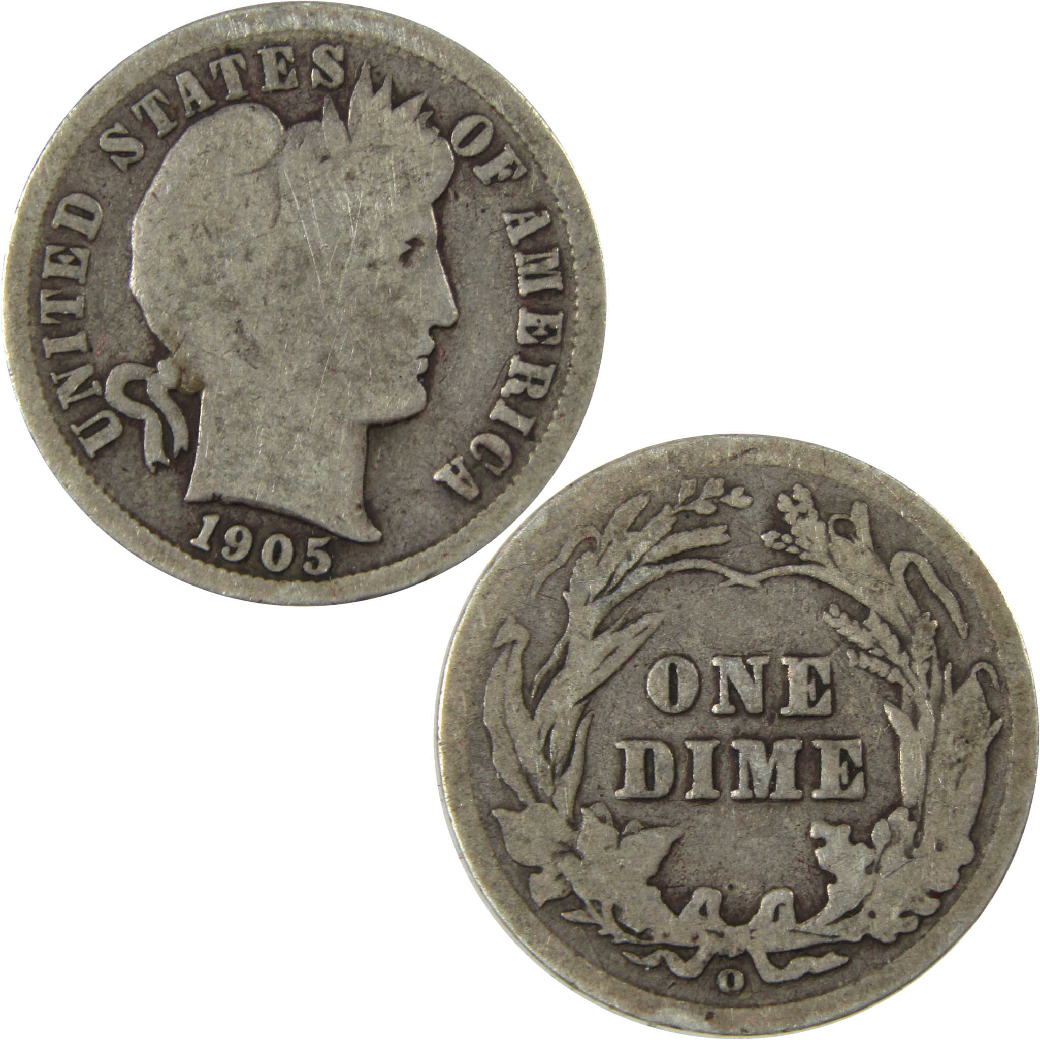 1905 O Micro O Barber Silver Dime G Good 10c Coin SKU:I26633