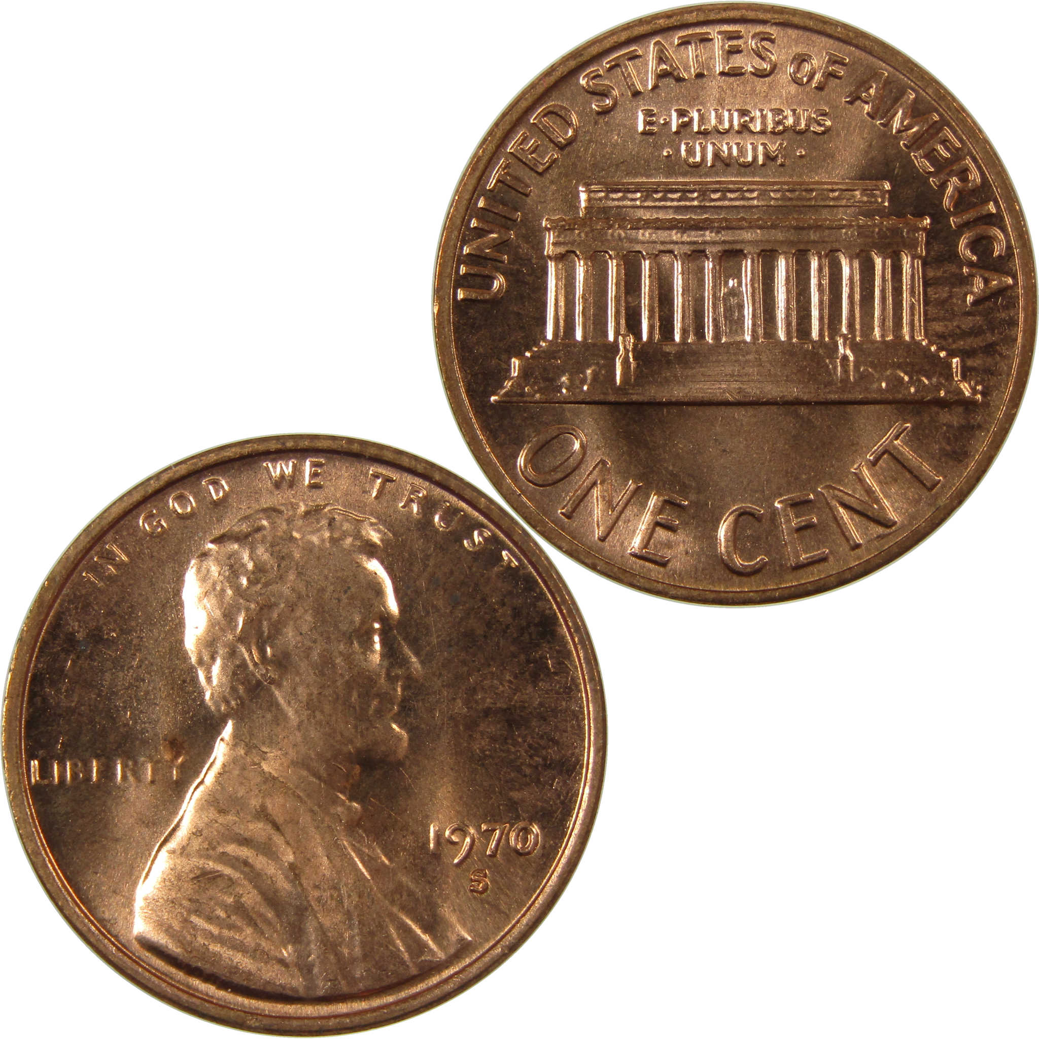 1970 S Small Date Lincoln Memorial Cent Uncirculated SKU:I27843