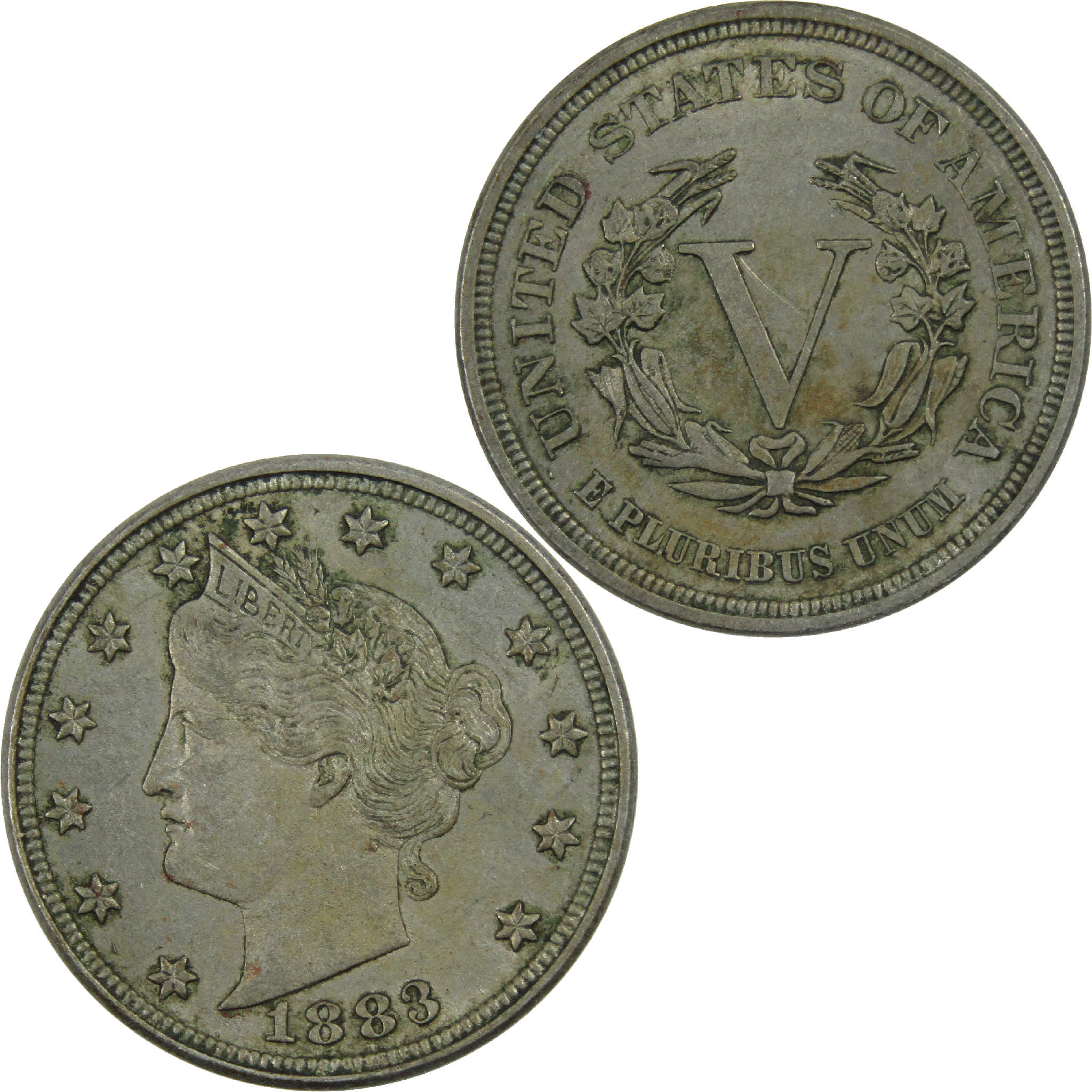 1883 No Cents Liberty Head V Nickel XF EF Extremely Fine SKU:I12610