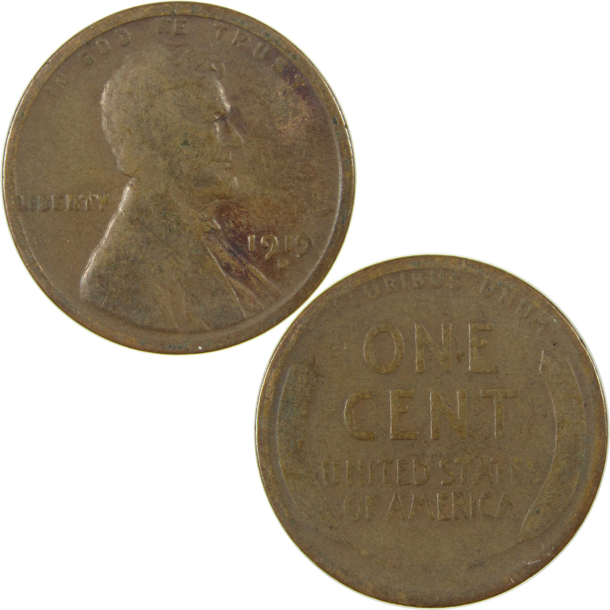 1919 D Lincoln Wheat Cent G Good Penny 1c Coin Collectible SKU:I27174