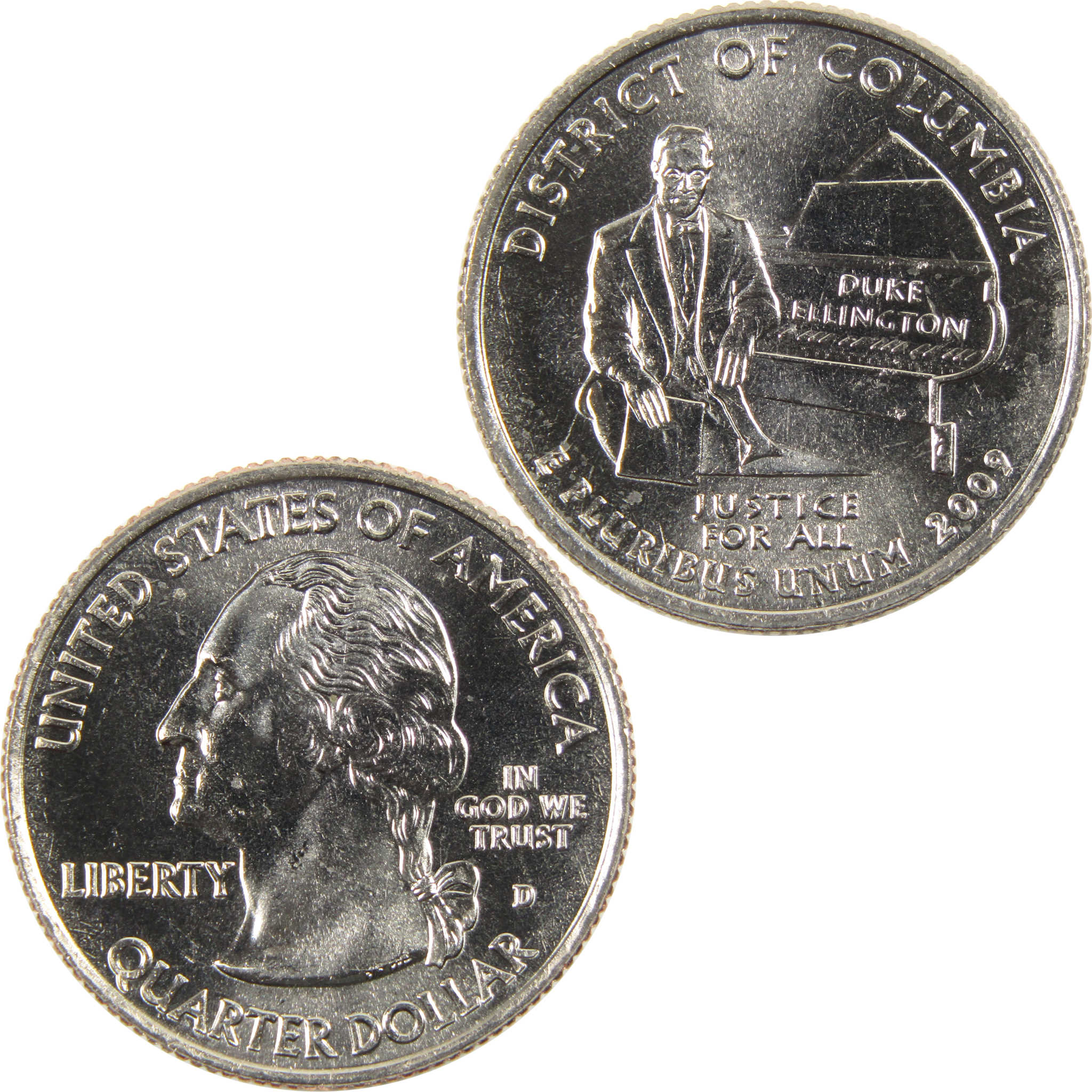 2009 D District of Columbia Territories Quarter Uncirculated Clad 25c