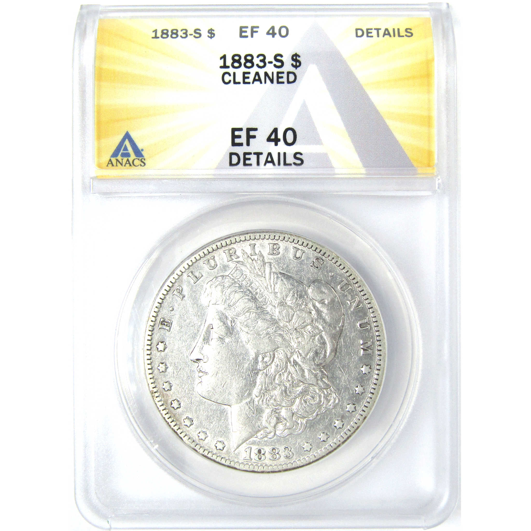 1883 S Morgan Dollar EF 40 Details ANACS Silver $1 Coin SKU:I16192 - Morgan coin - Morgan silver dollar - Morgan silver dollar for sale - Profile Coins &amp; Collectibles