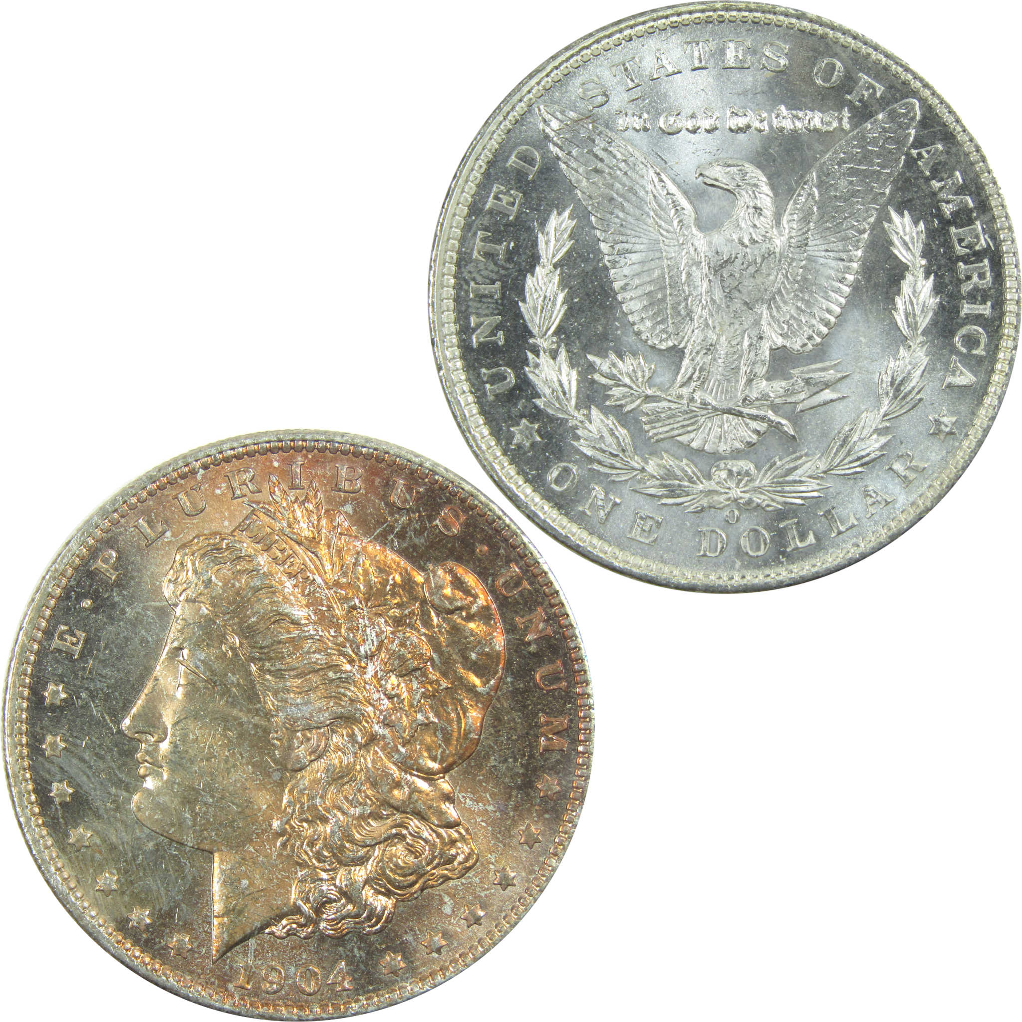 1904 O Morgan Dollar BU Choice Uncirculated Silver $1 Toned SKU:I15287