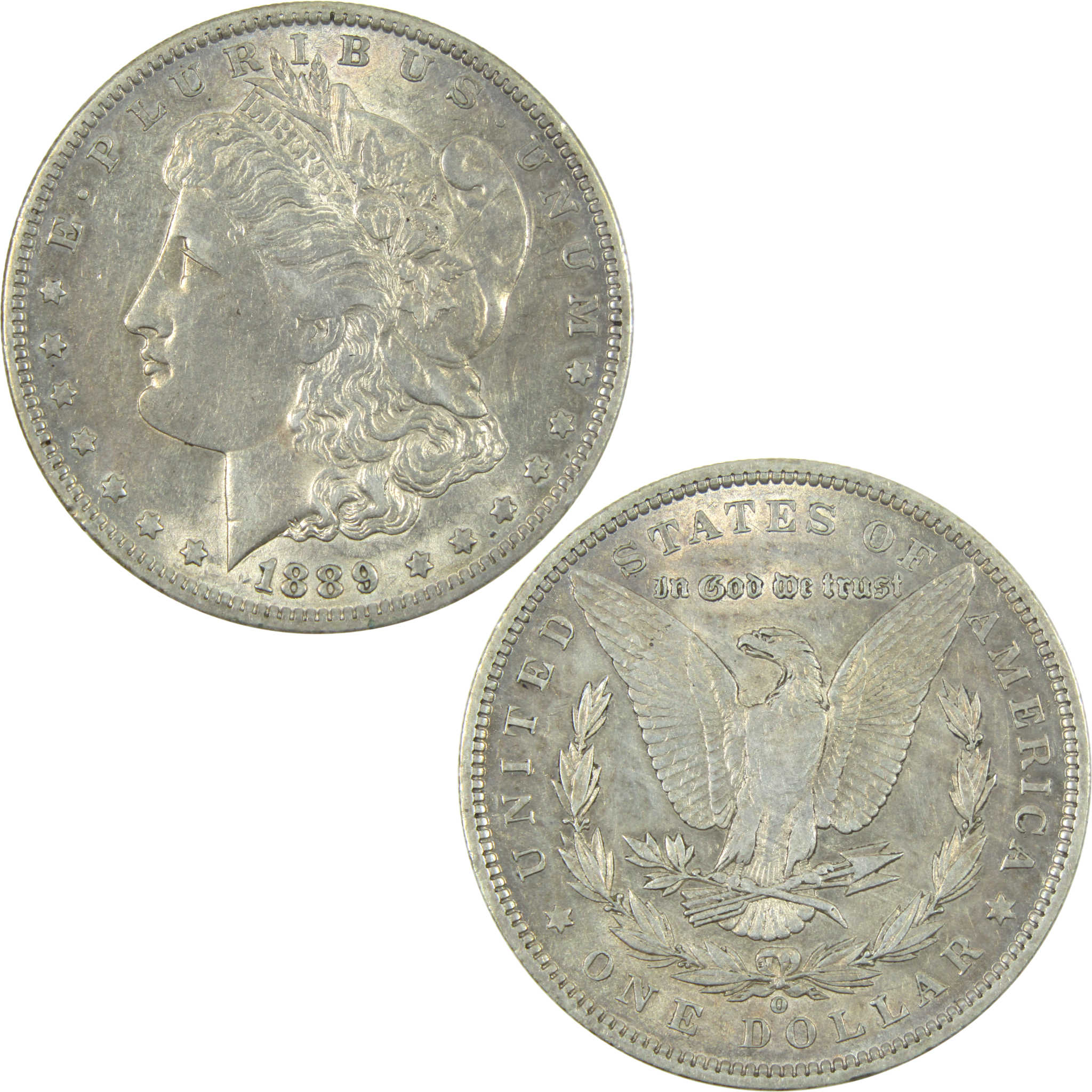 1889 O Morgan Dollar AU About Uncirculated Silver $1 Coin SKU:I14451 - Morgan coin - Morgan silver dollar - Morgan silver dollar for sale - Profile Coins &amp; Collectibles