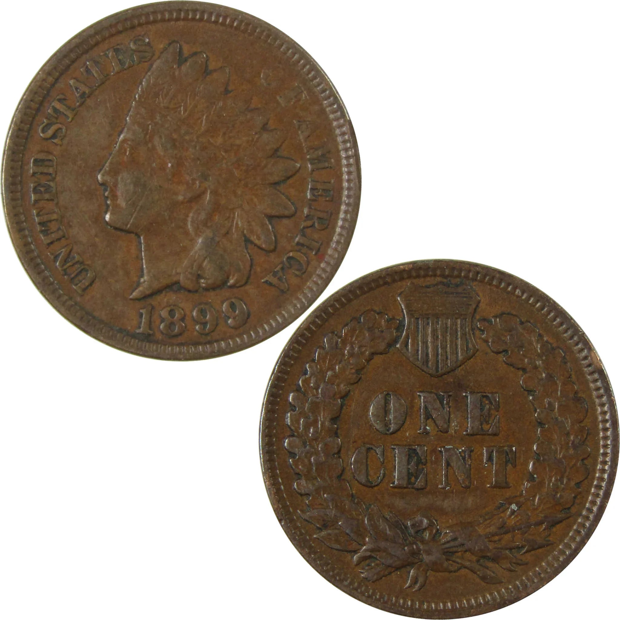 1899 Indian Head Cent VF Very Fine Penny 1c Coin SKU:I26987