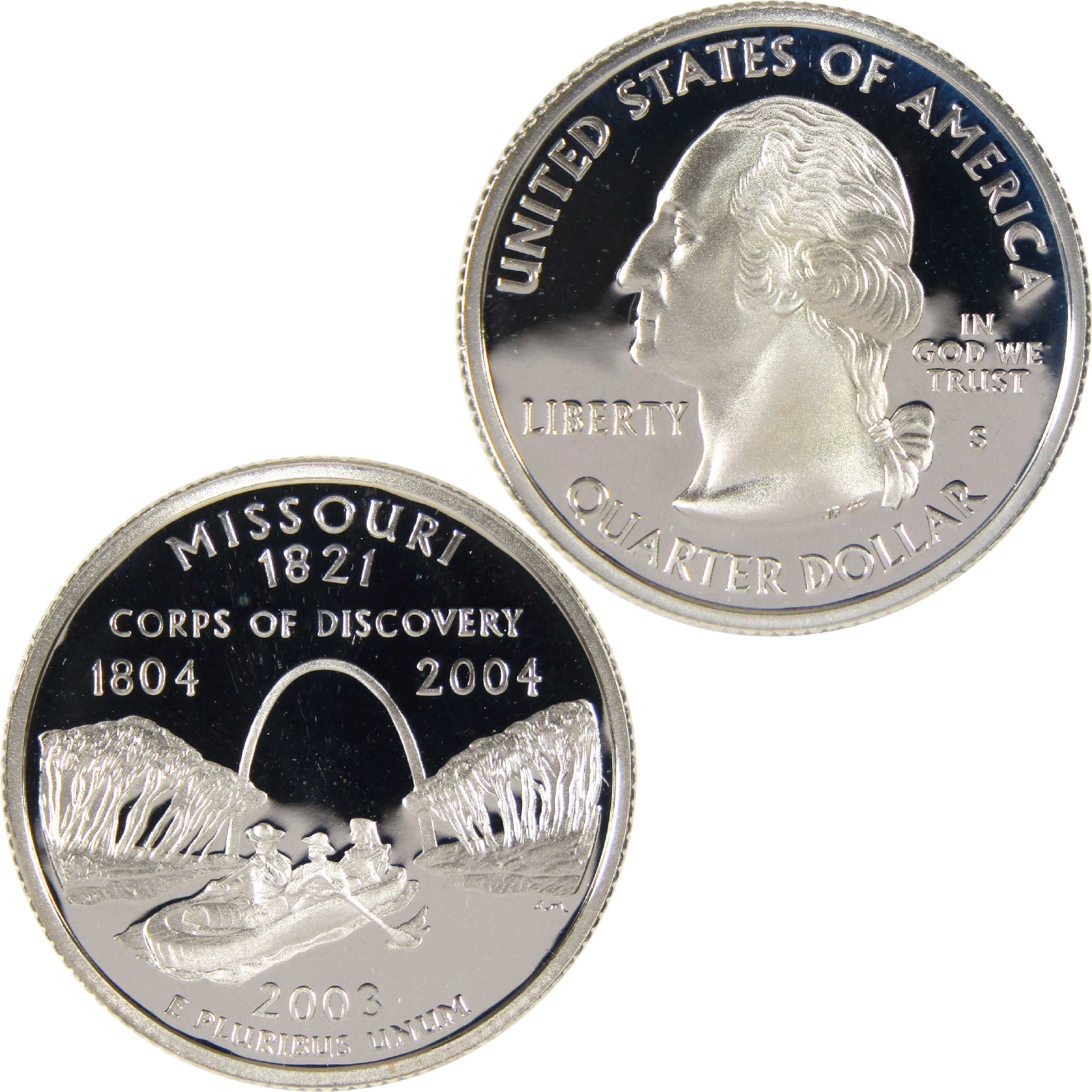 2003 S Missouri State Quarter Silver 25c Proof Coin