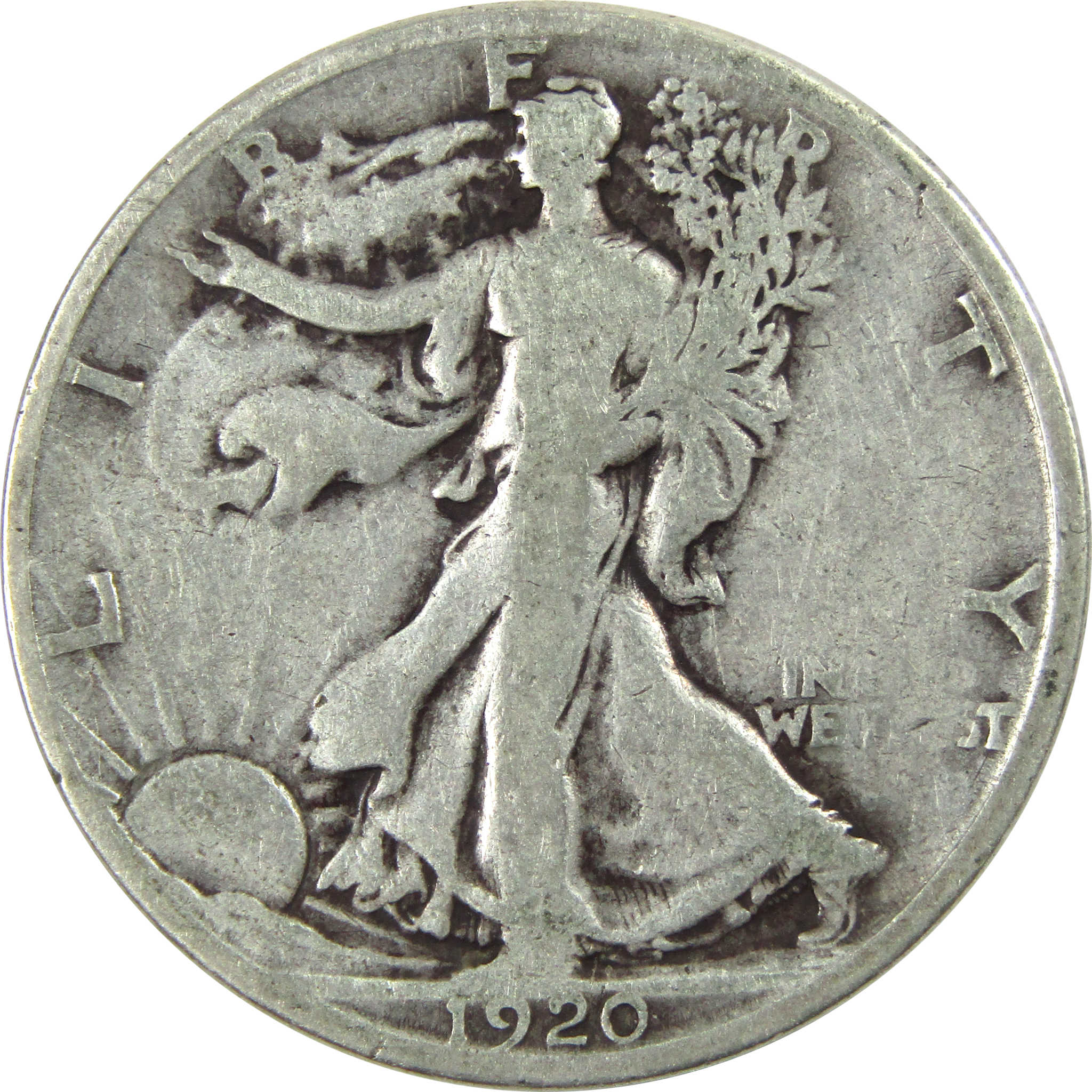 1920 S Liberty Walking Half Dollar VG Very Good Silver 50c SKU:I13853