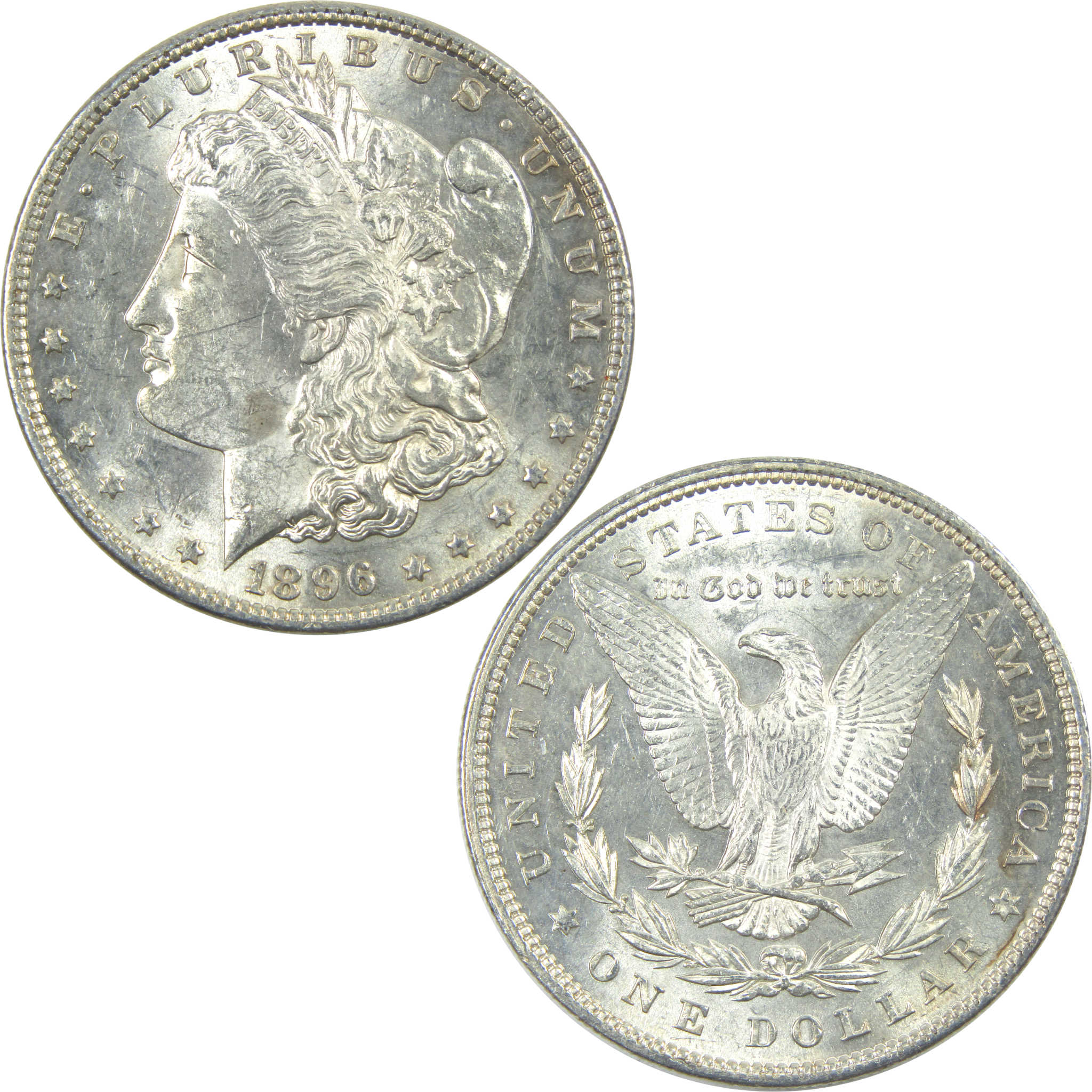 1896 Morgan Dollar AU About Uncirculated Silver $1 Coin SKU:I15415 - Morgan coin - Morgan silver dollar - Morgan silver dollar for sale - Profile Coins &amp; Collectibles