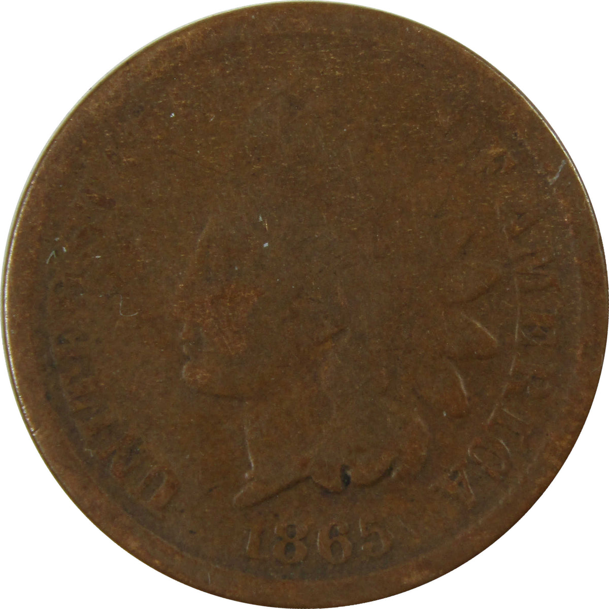 1865 Indian Head Cent G Good Penny 1c Coin Collectible SKU:I28627