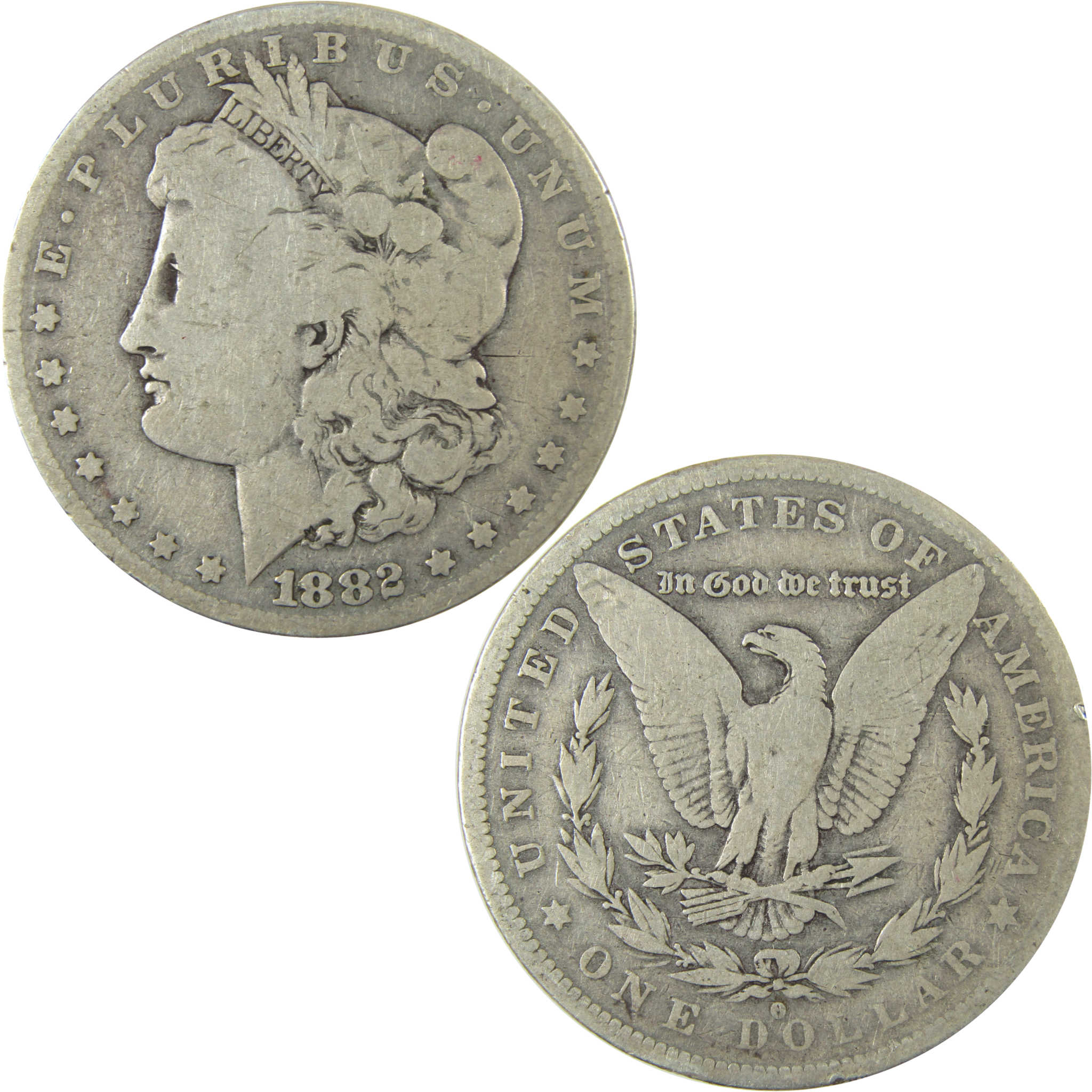 1882 O/S VAM-5 Broken Morgan Dollar VG Very Good Details SKU:CP1637