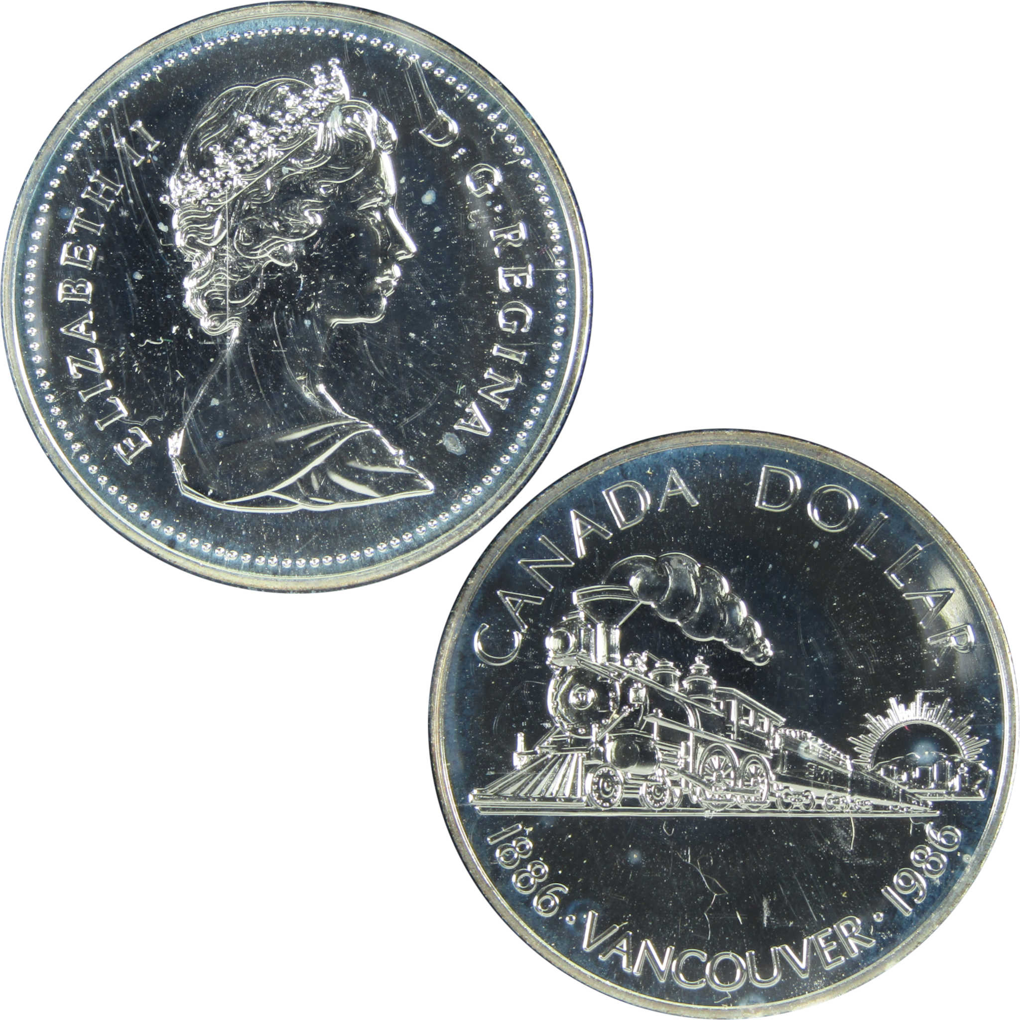 1986 Canadian Vancouver Centennial Uncirculated Silver $1 SKU:CPC4623