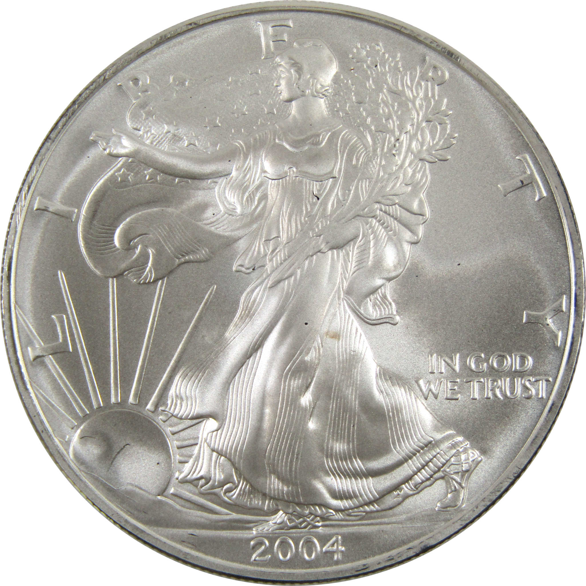 2004 American Eagle BU Uncirculated 1 oz .999 Silver Bullion $1 Coin