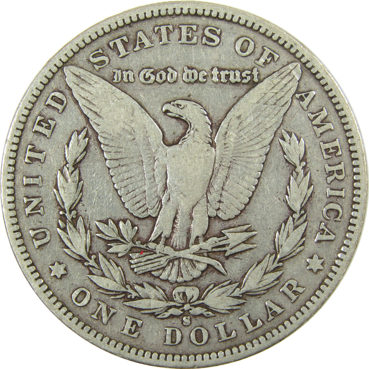 1896 S Morgan Silver Dollar F Fine $1 Coin Collectible SKU:CP1703 - Morgan coin - Morgan silver dollar - Morgan silver dollar for sale - Profile Coins &amp; Collectibles
