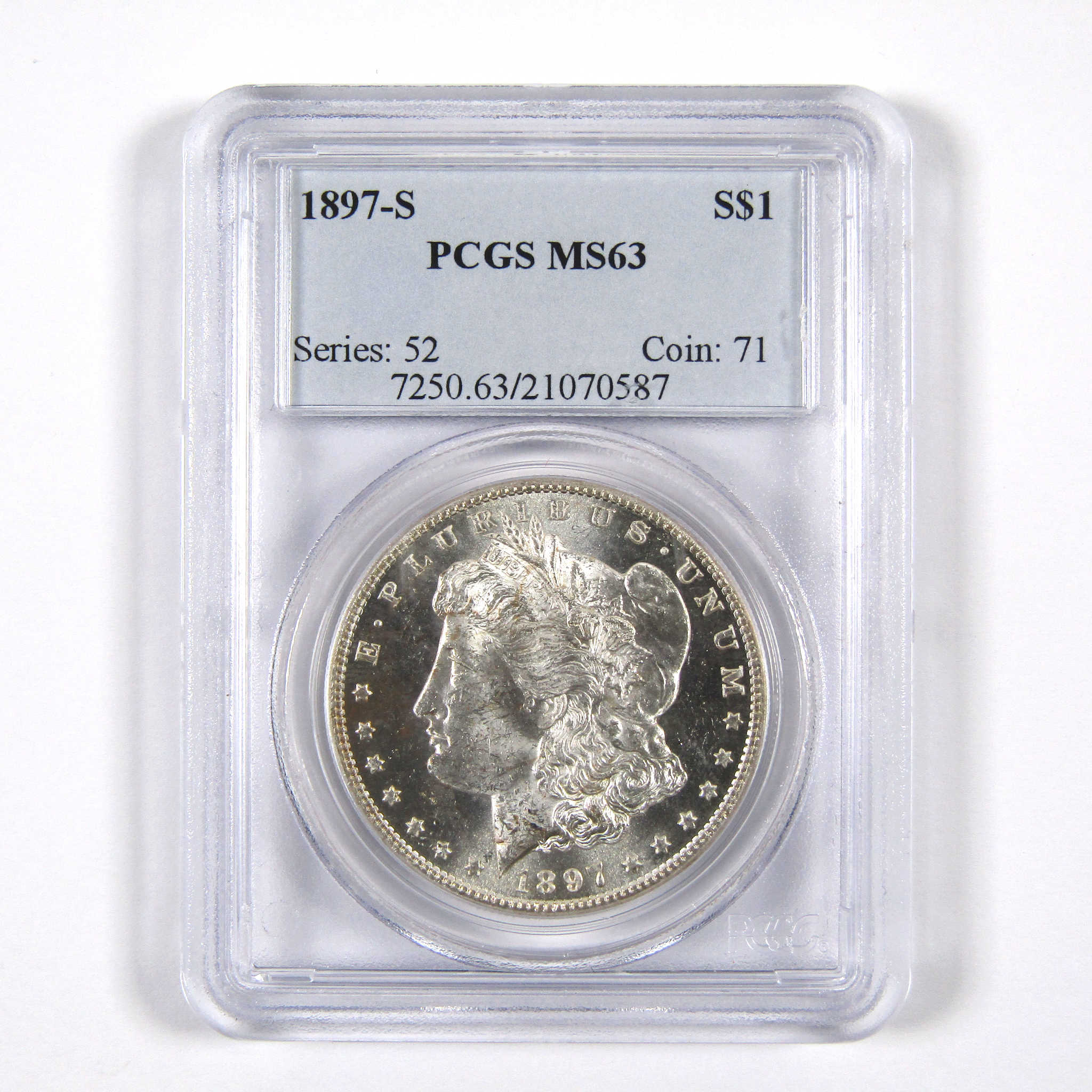 1897 S Morgan Dollar MS 63 PCGS 90% Silver $1 Unc SKU:I8705 - Morgan coin - Morgan silver dollar - Morgan silver dollar for sale - Profile Coins &amp; Collectibles