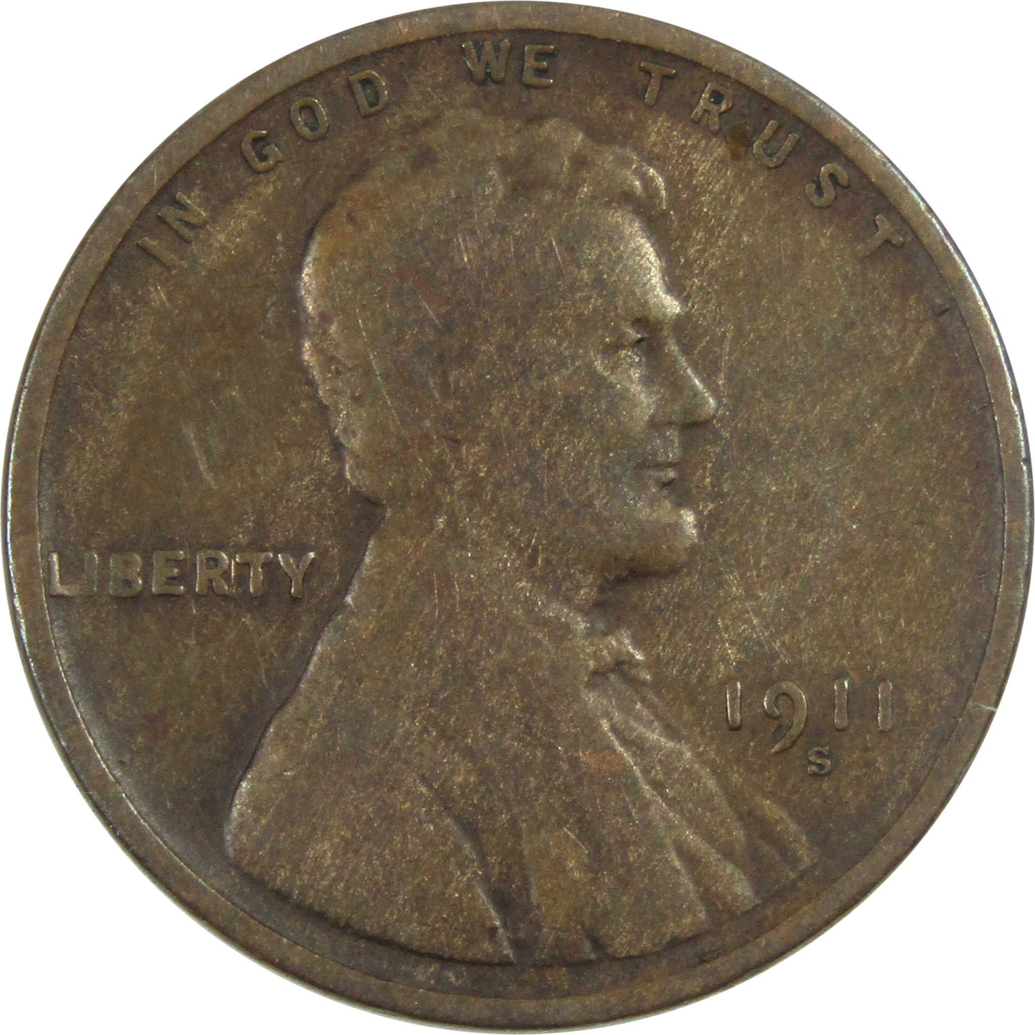 1911 S Lincoln Wheat Cent VG Very Good Penny 1c Coin SKU:I14341