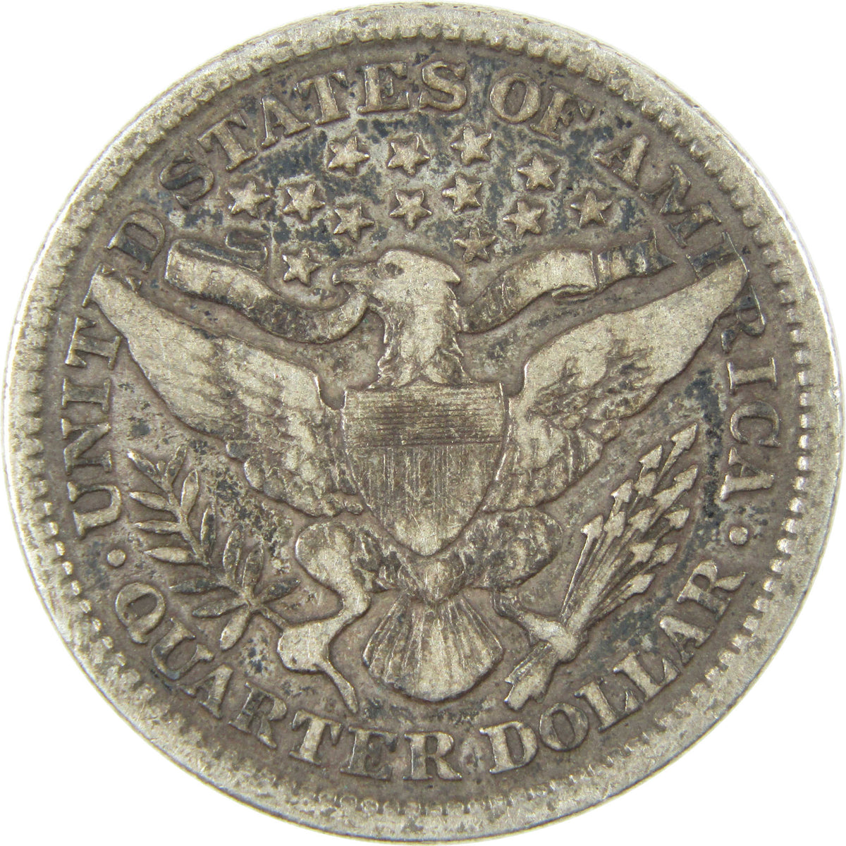 1894 Barber Silver Quarter F Fine 25c Coin Collectible