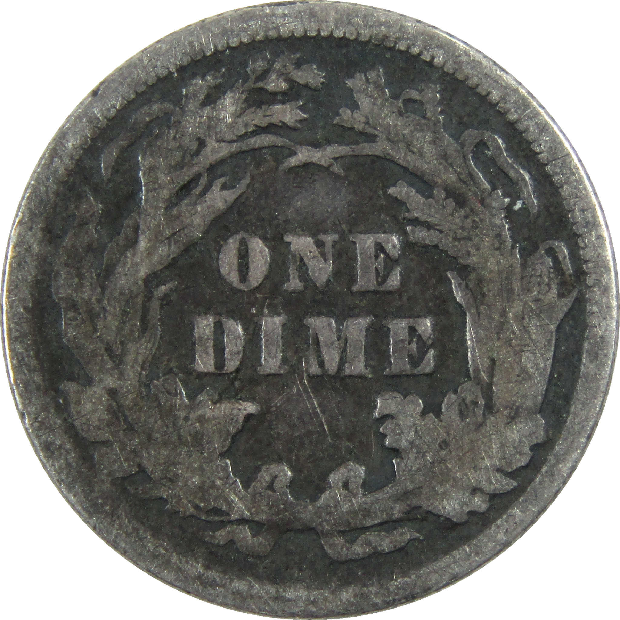1891 Seated Liberty Dime F Fine Silver 10c Coin SKU:I12265