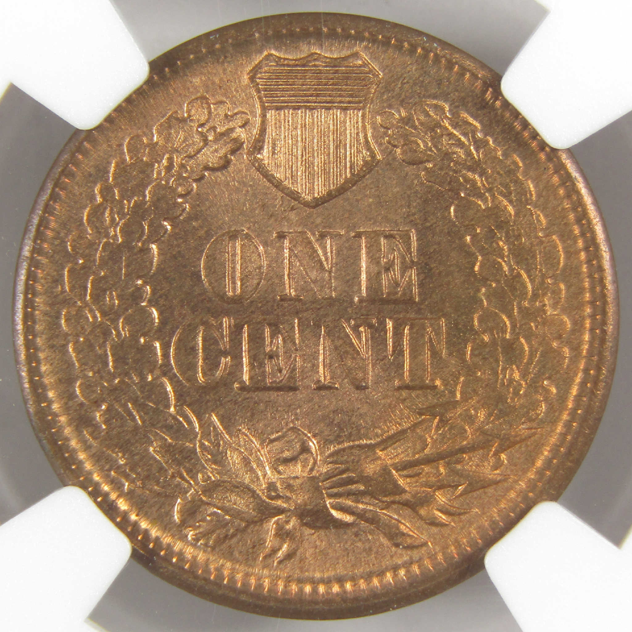1864 Indian Head Cent MS 65 RD NGC Bronze Penny Uncirculated 1c Coin
