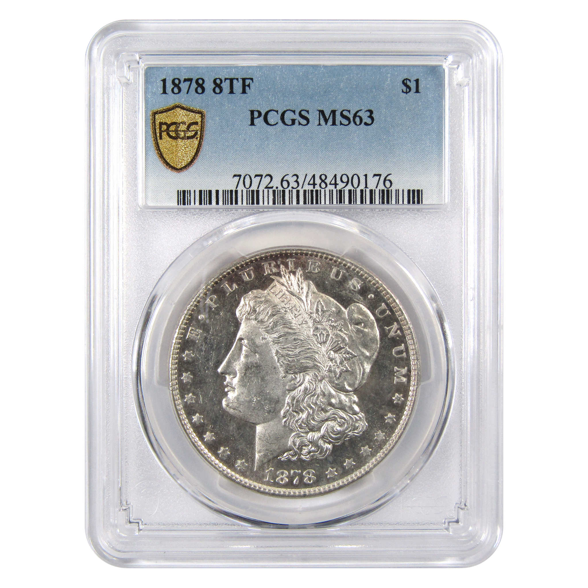 1878 8TF Morgan Dollar MS 63 PCGS Silver Uncirculated Coin SKU:I9431 - Morgan coin - Morgan silver dollar - Morgan silver dollar for sale - Profile Coins &amp; Collectibles