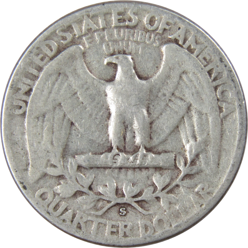 1953 S Washington Quarter F Fine Silver 25c Coin