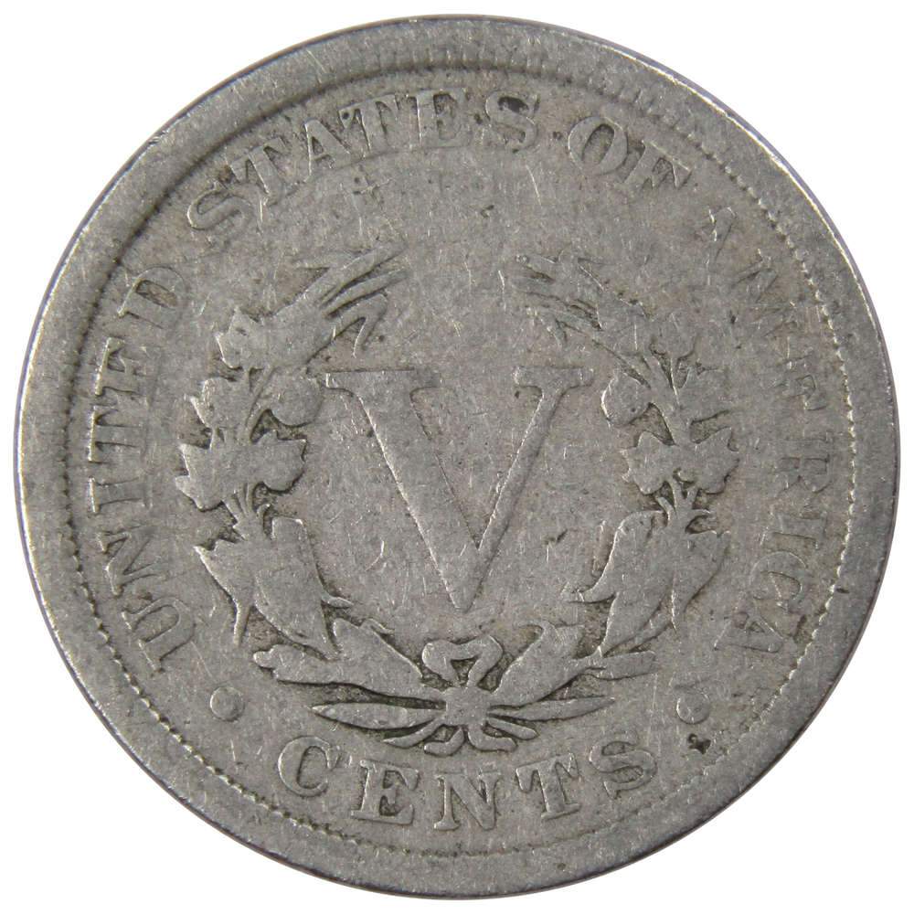 1906 Liberty Head V Nickel G Good 5c Coin Collectible