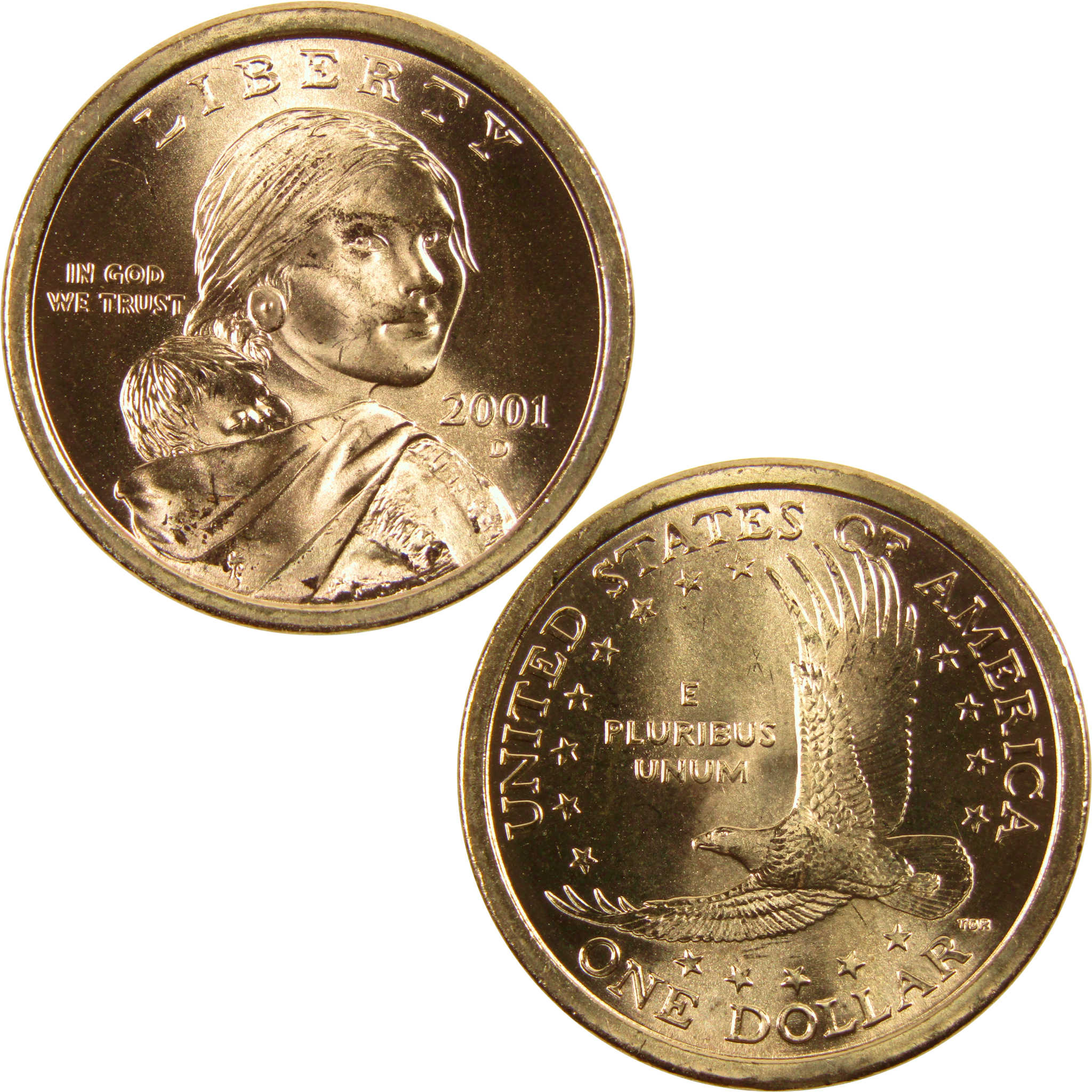 2001 D Sacagawea Native American Dollar BU Uncirculated $1 Coin