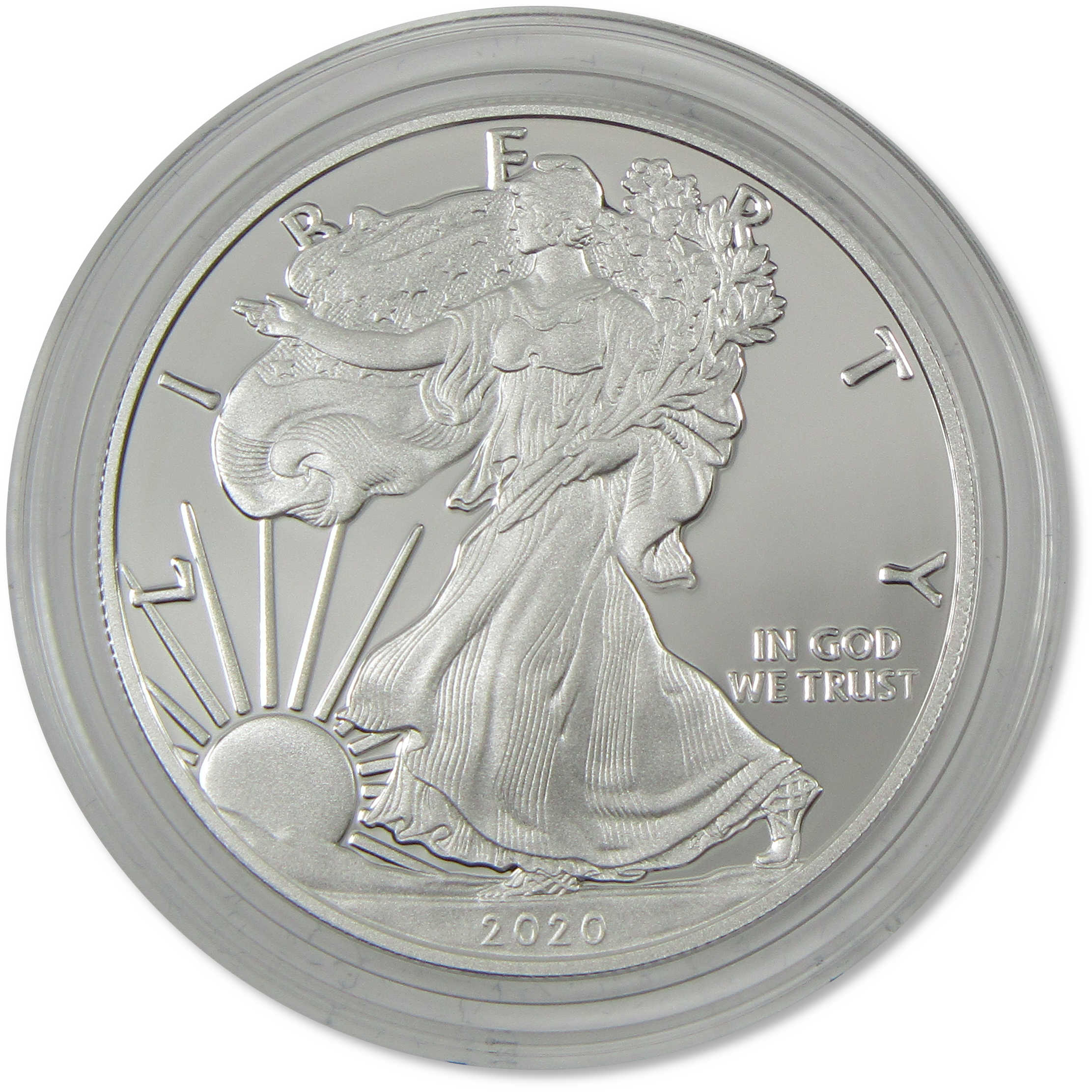 2020 W American Silver Eagle Choice Proof Bullion $1 Coin OGP COA